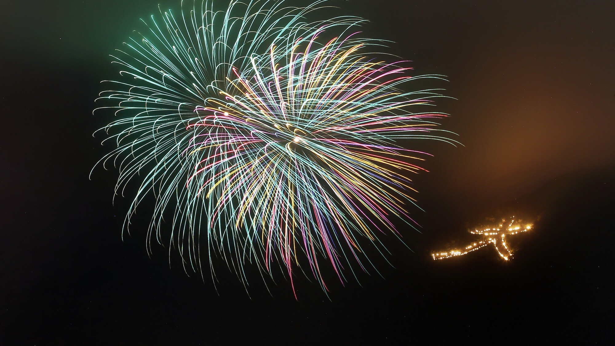 大文字焼きと花火2