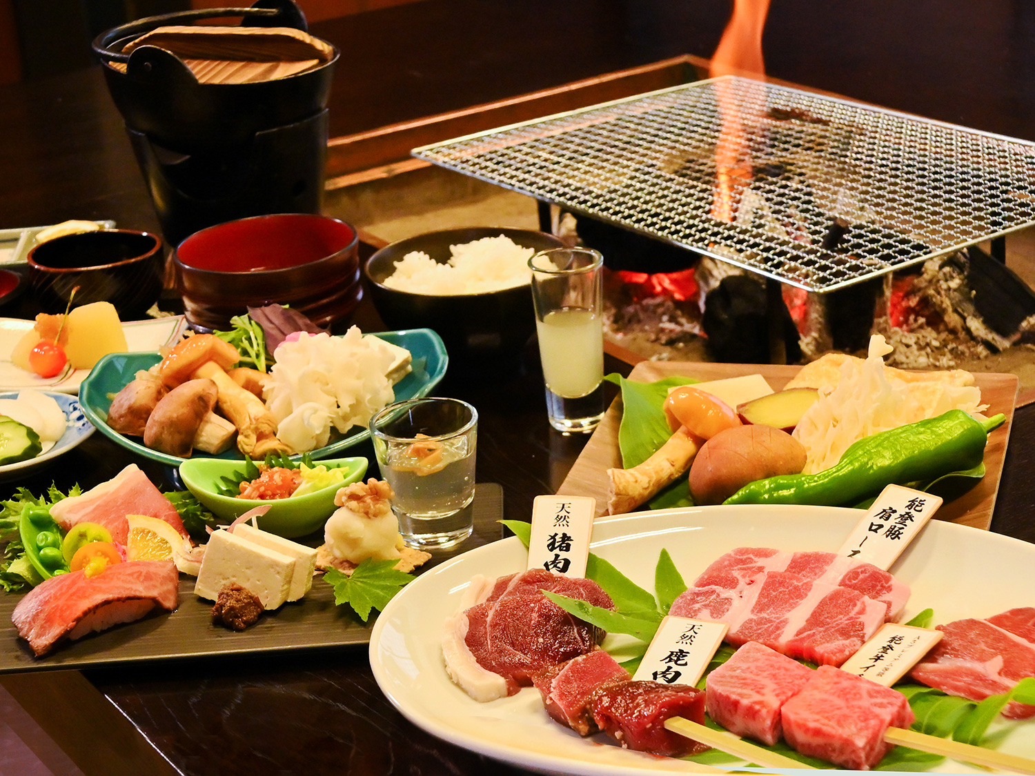 【夕食】いろり炭火御膳（イメージ）