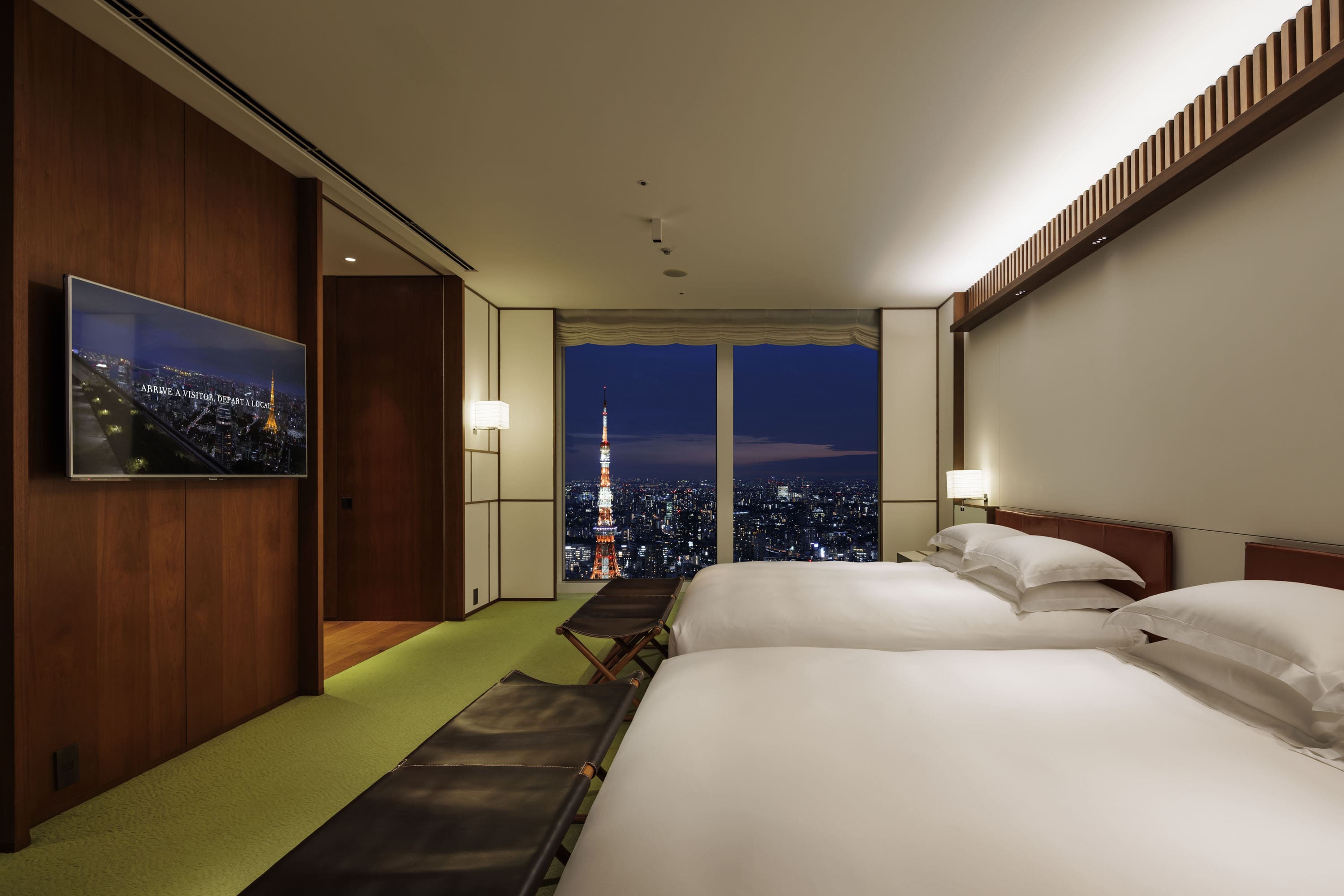 Andaz Sky Suite Bedroom Night