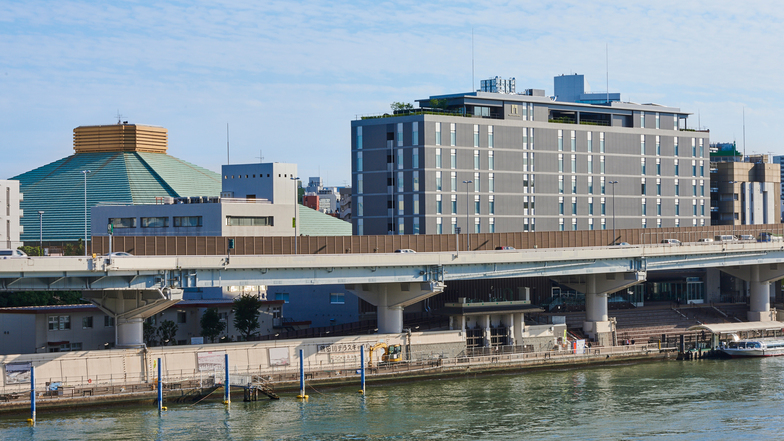 目の前には隅田川が流れるリバーサイドホテルです。