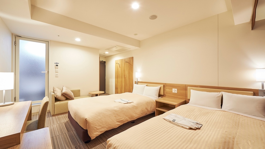 ツインルーム　15.3㎡/西川オリジナル製シングルベッド(110cm幅)2台
