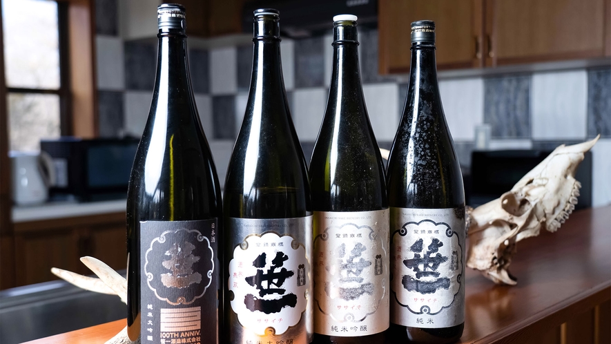 ・日本酒「笹一」も各種ご用意ございます。ぜひご賞味ください