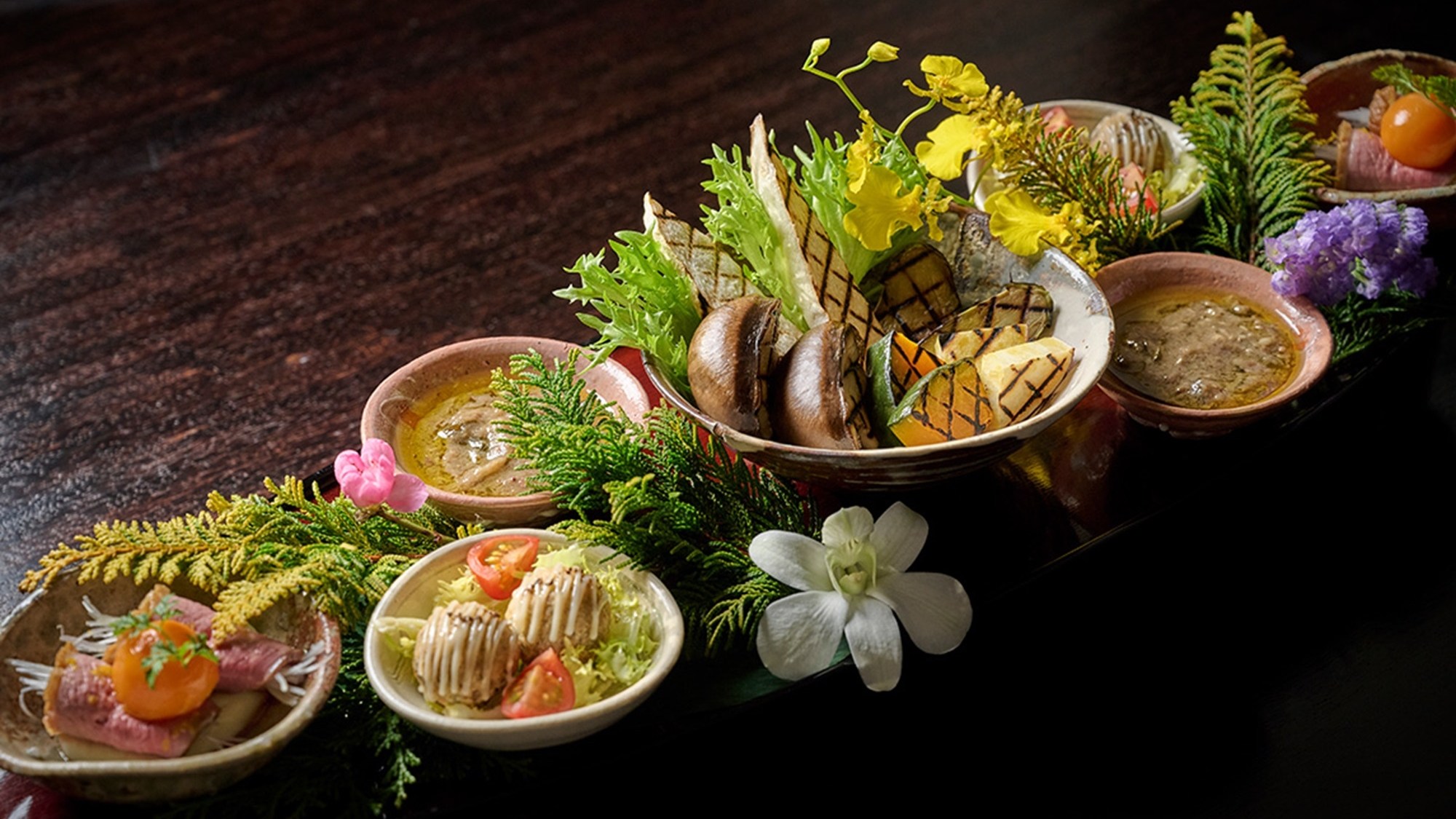 ■イタリア料理・夕食（一例）京町家の空間にふさわしい華やかなイタリア料理