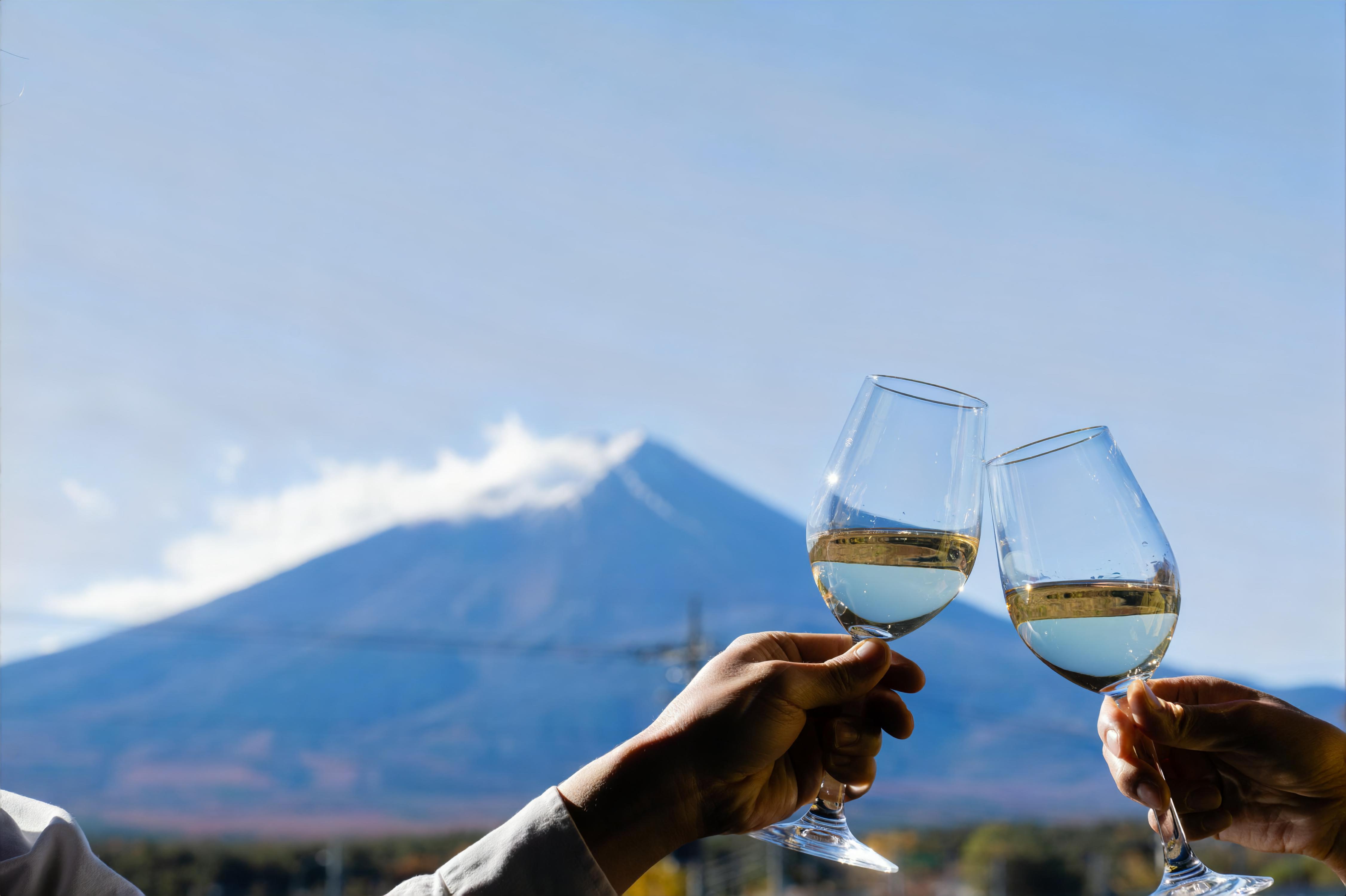 富士山とワイン