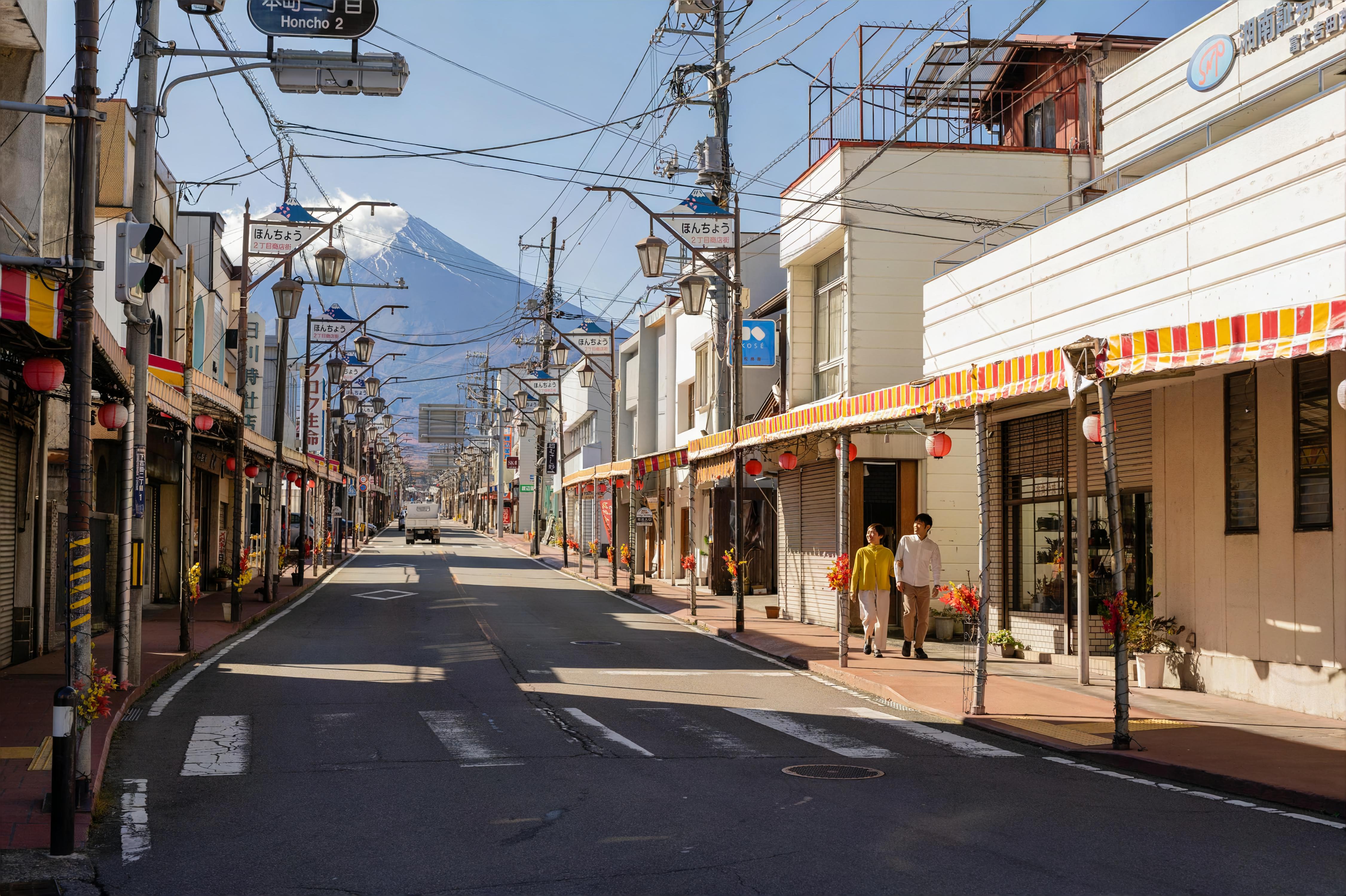 富士吉田のレトロな街並み