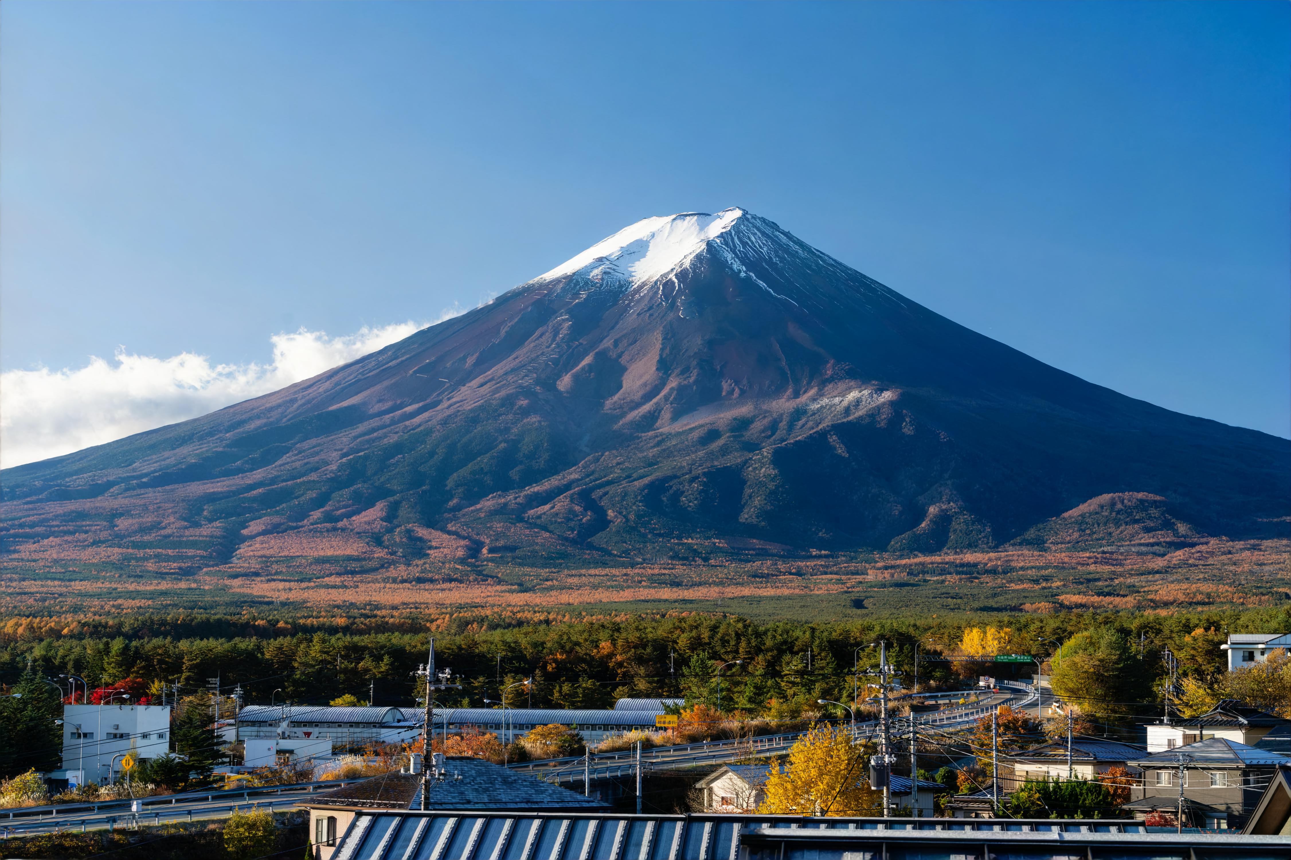 部屋から見れる富士山（晴天時）