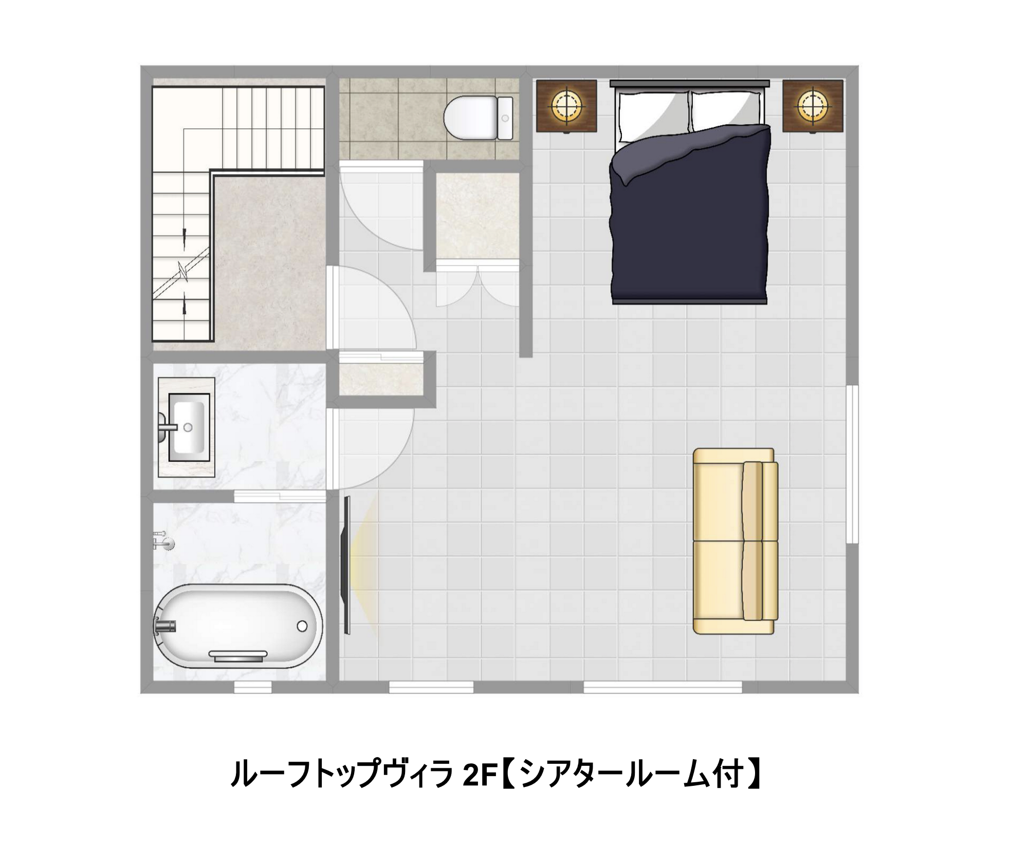 ルーフトップヴィラ2F　シアタールーム付