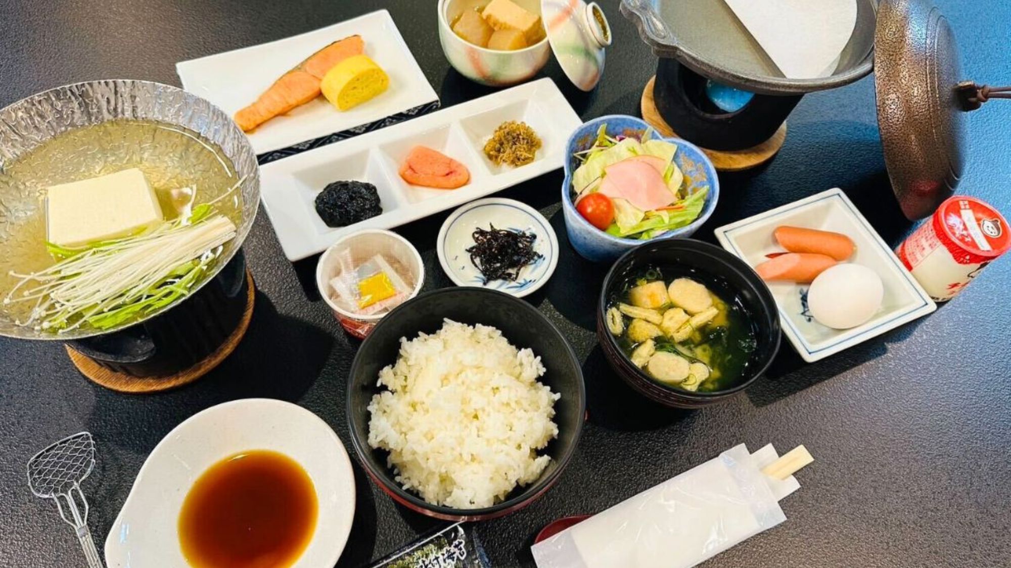 「品数豊富で、最後まで飽きない朝食」