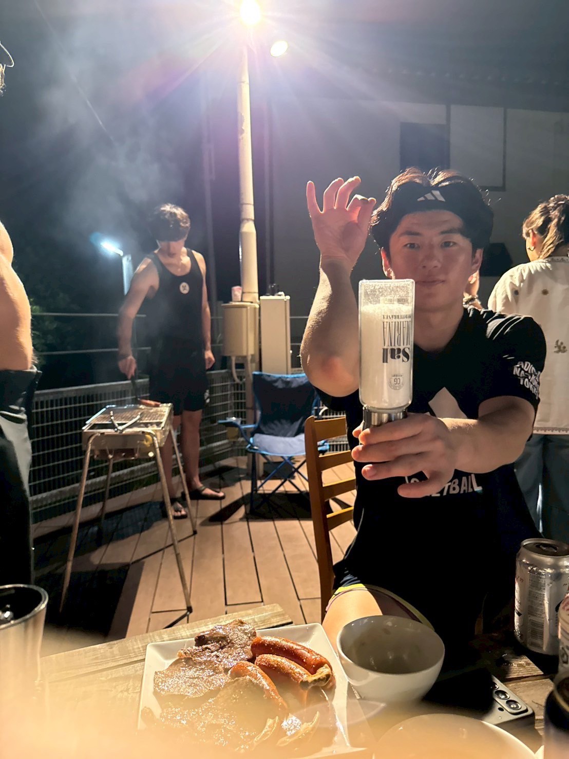 安藤選手もレジーナ石垣でのBBQにご満足！