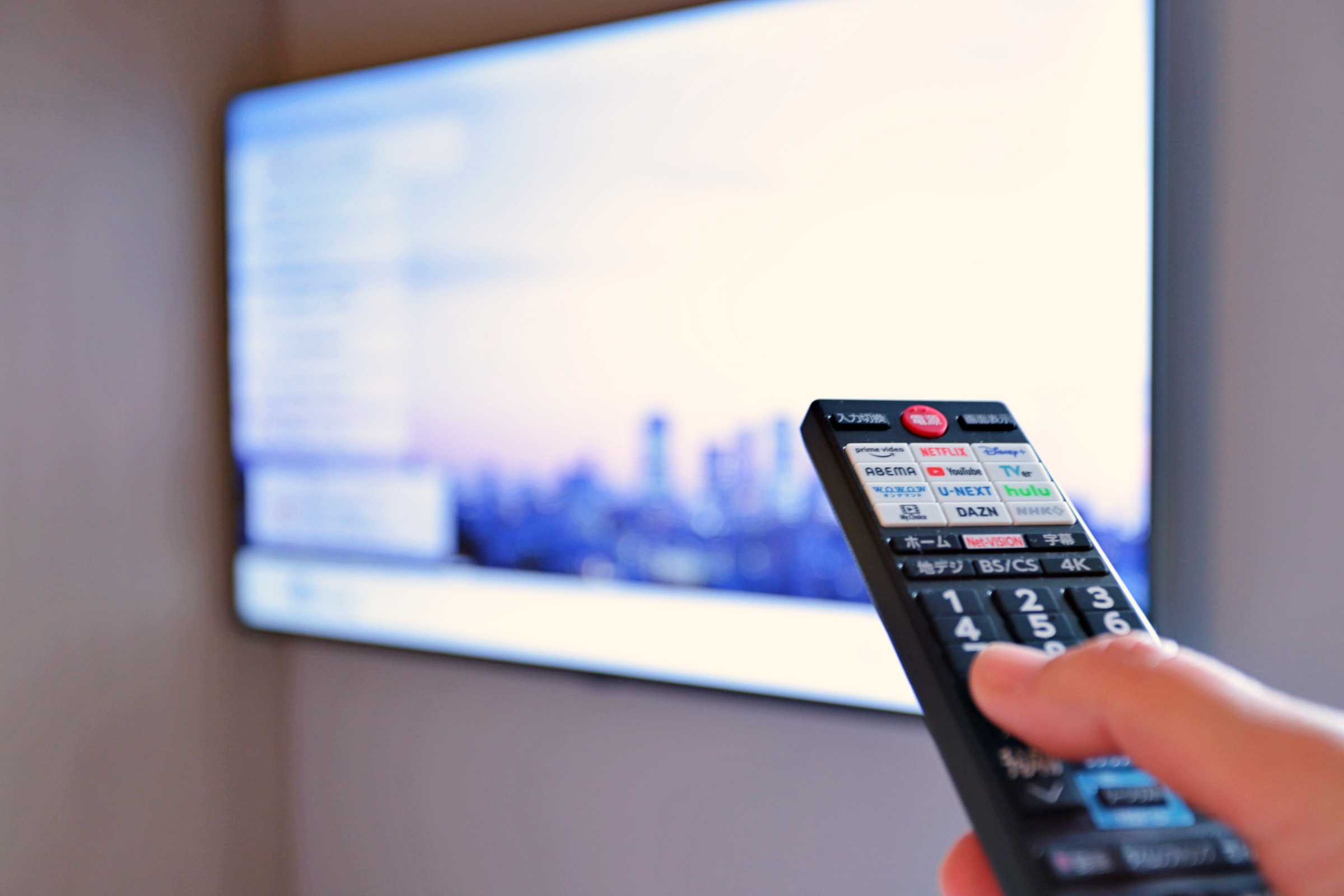 客室には43インチテレビを設置しております。