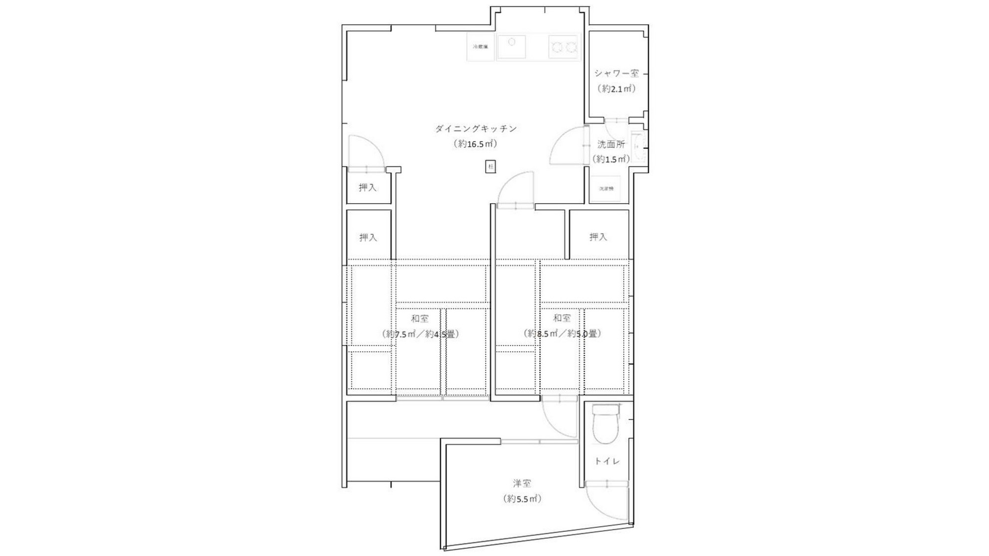 ・【一棟貸切／どぅぬ家】間取り図