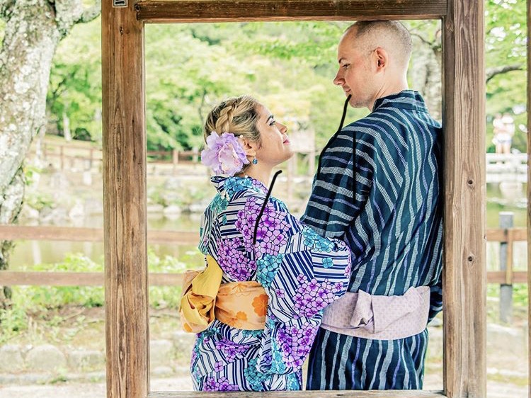 【カップル】京都を着物・浴衣で散歩◆◆お部屋で着付け＆ヘアセット→ホテルで返却◆ロングステイ◆朝食付