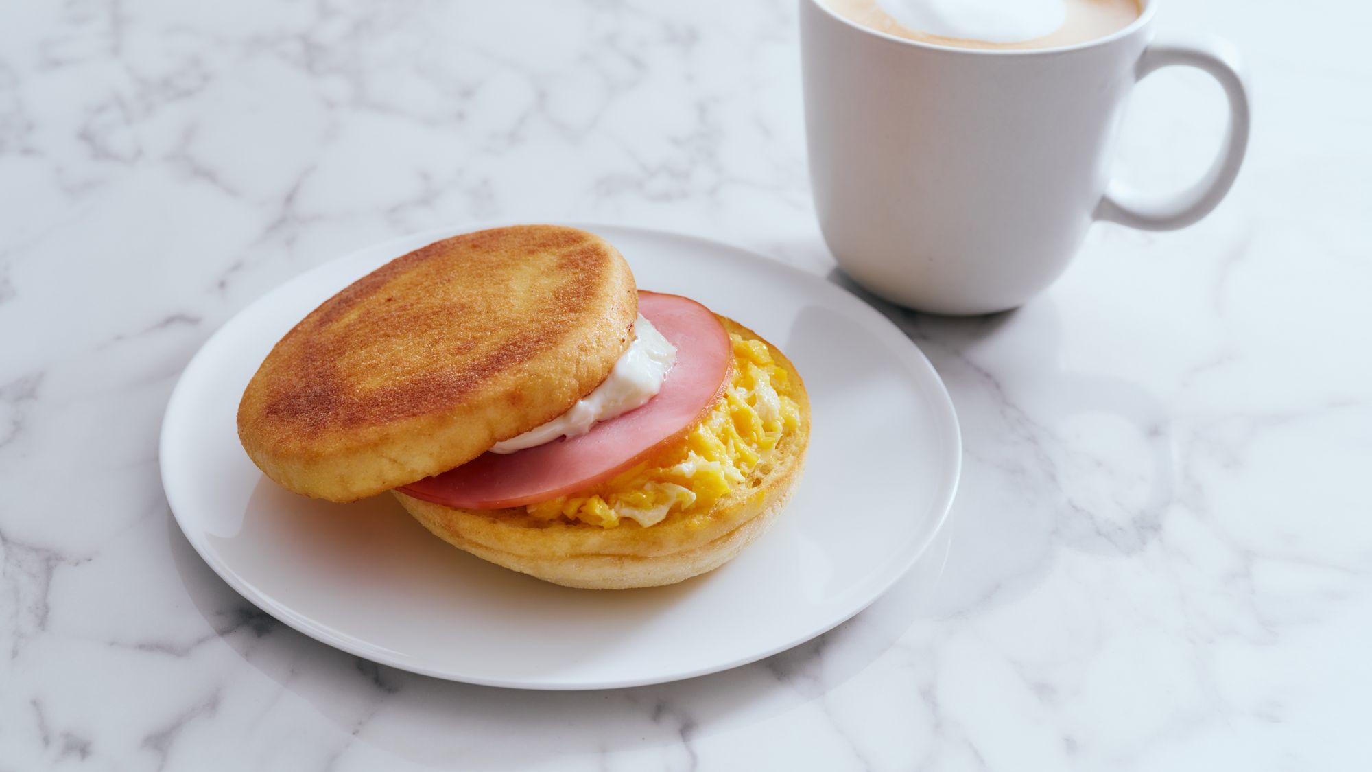 イングリッシュマフィンハムエッグ セット