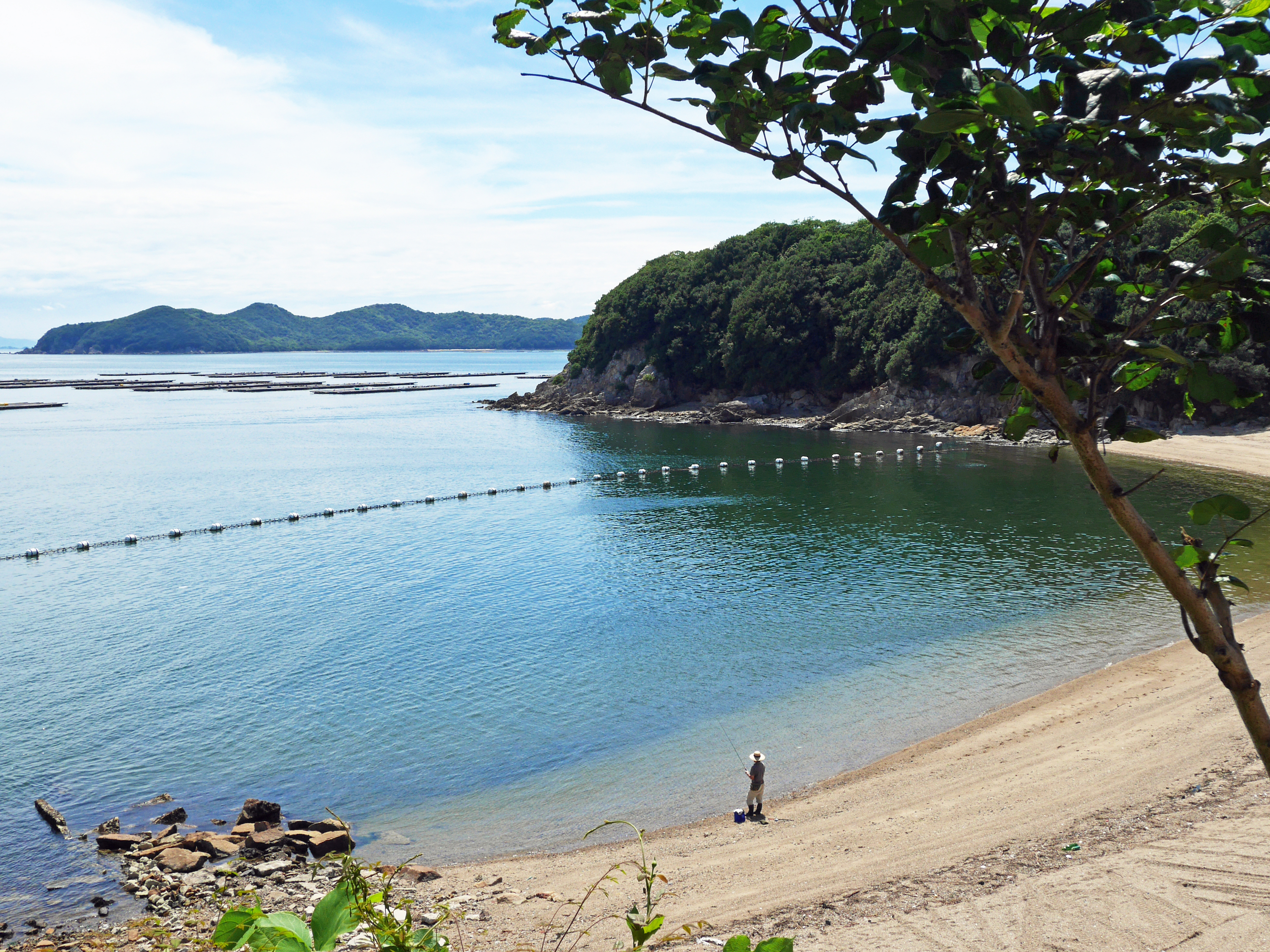 ペンション目の前に広がる海水浴場