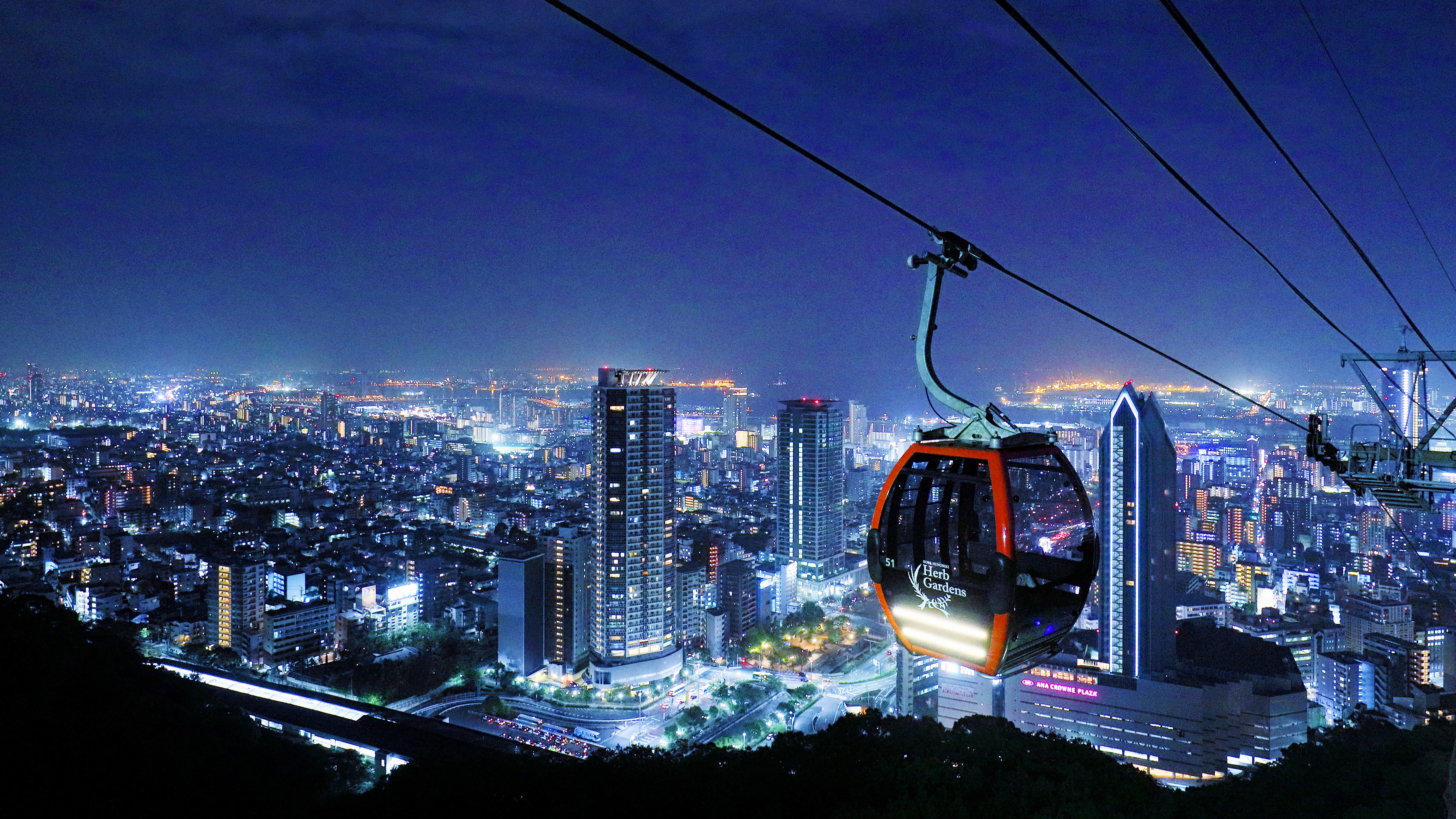 神戸布引ハーブ園／ロープウェイ（夜景）