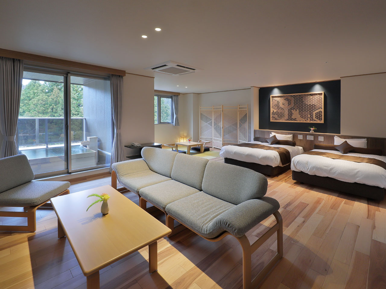 檜露天風呂付き98㎡和モダンプレミアムスイート