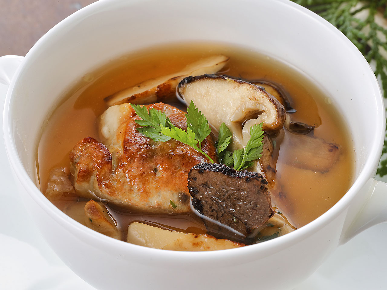 松茸入りフォアグラのフラン