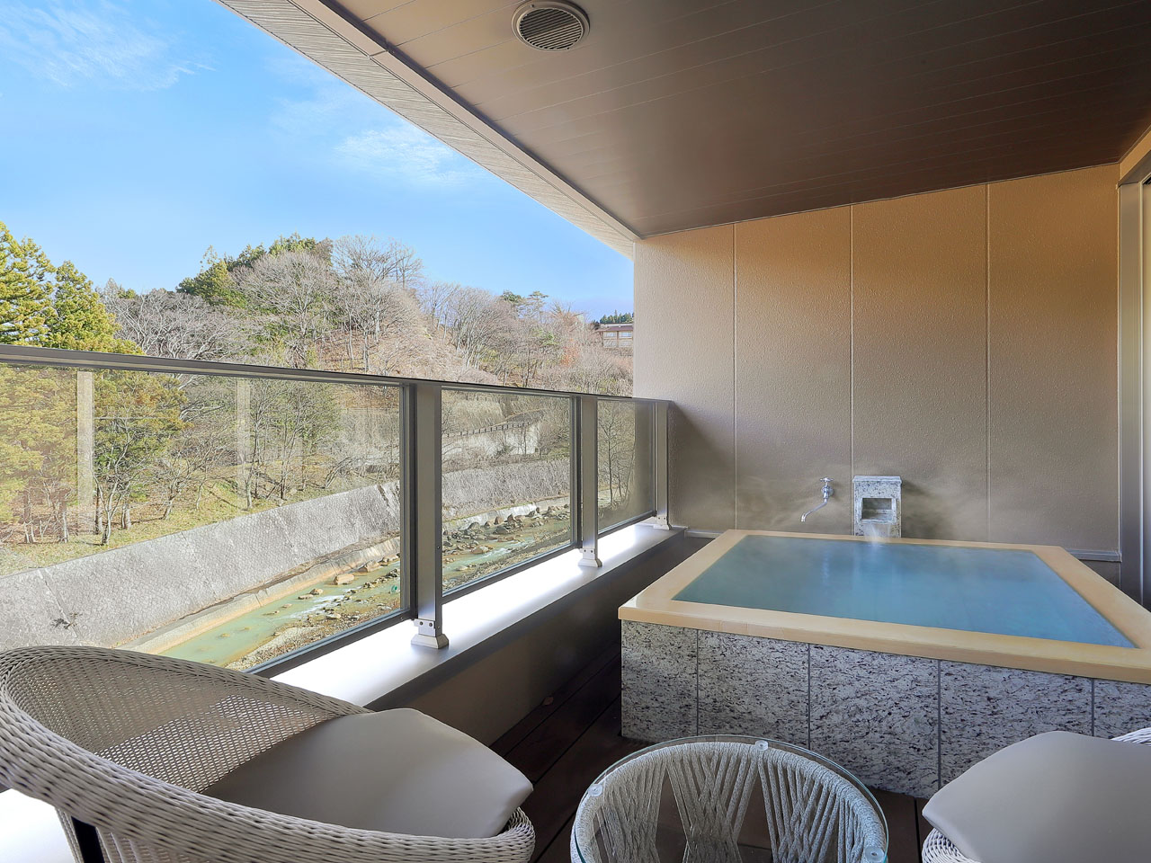 御影石露天風呂付き98㎡和モダンプレミアムスイート