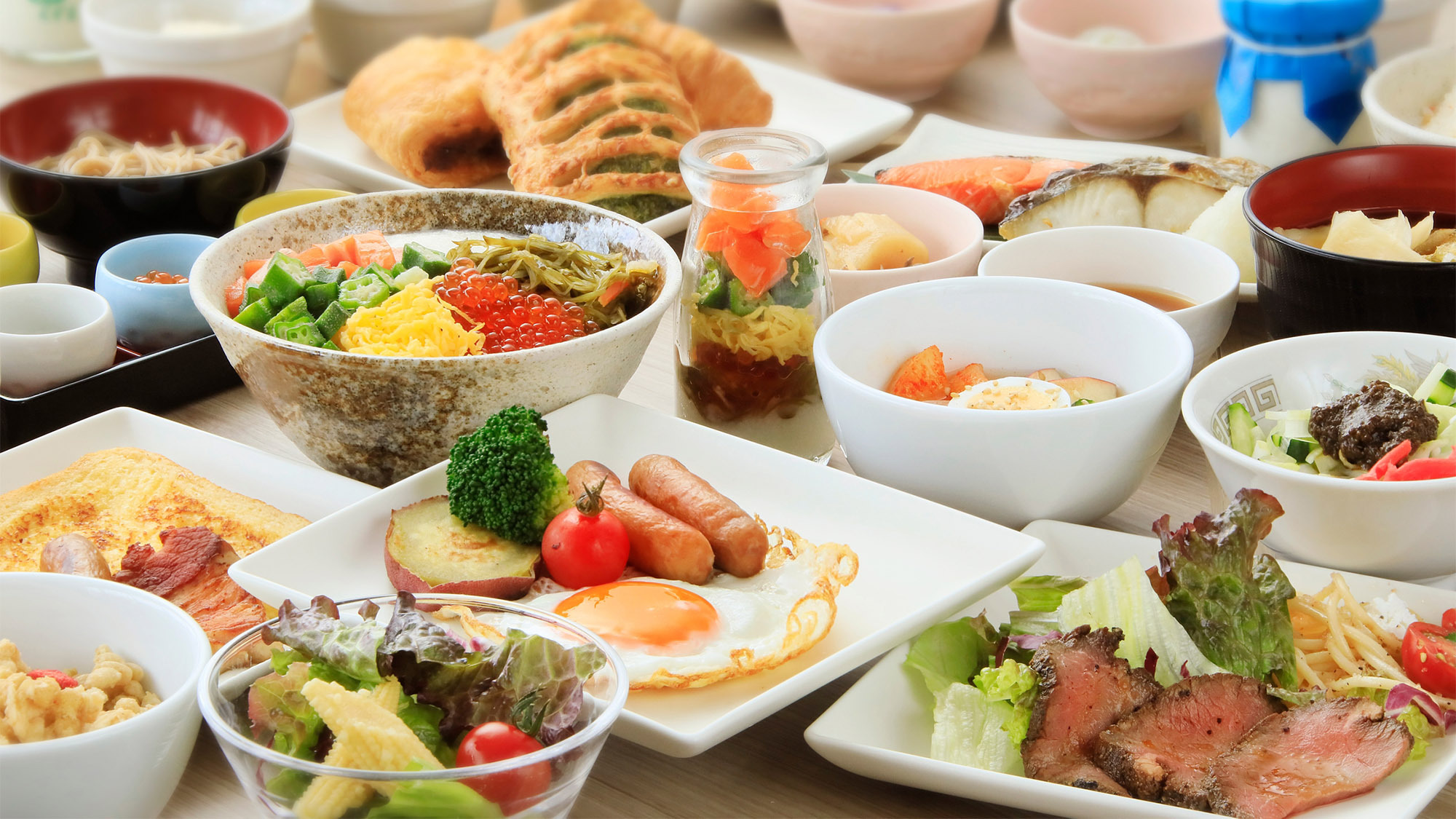【朝食付】ビュッフェスタイルで人気の和洋朝食☆