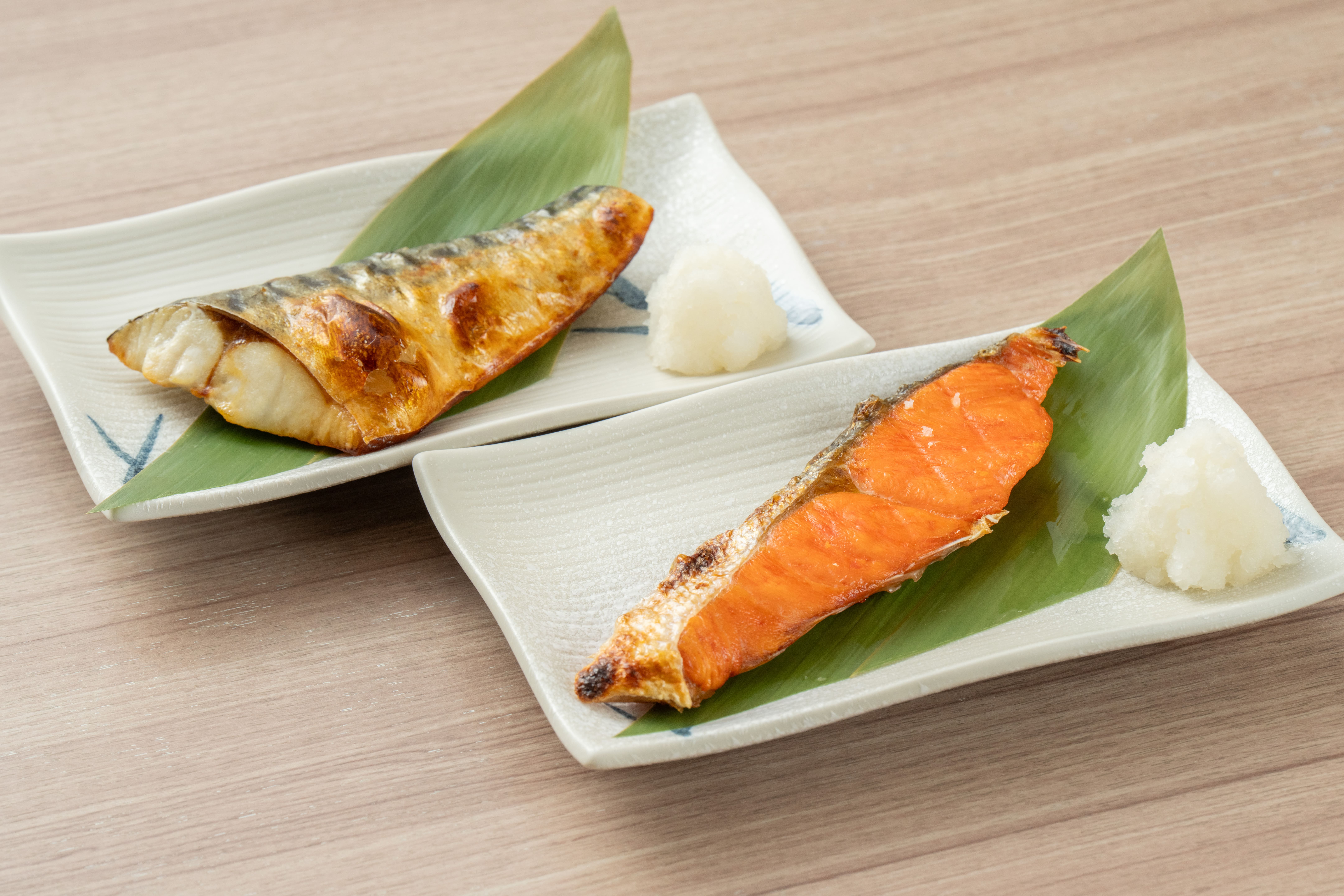 ライブキッチンで焼き上げる日替わりのお魚