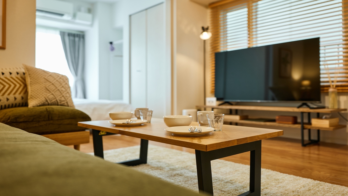 【1泊】素泊まりプラン ホテルより広々、家具家電つきのオシャレなお部屋でゆったり暮らすように泊まる