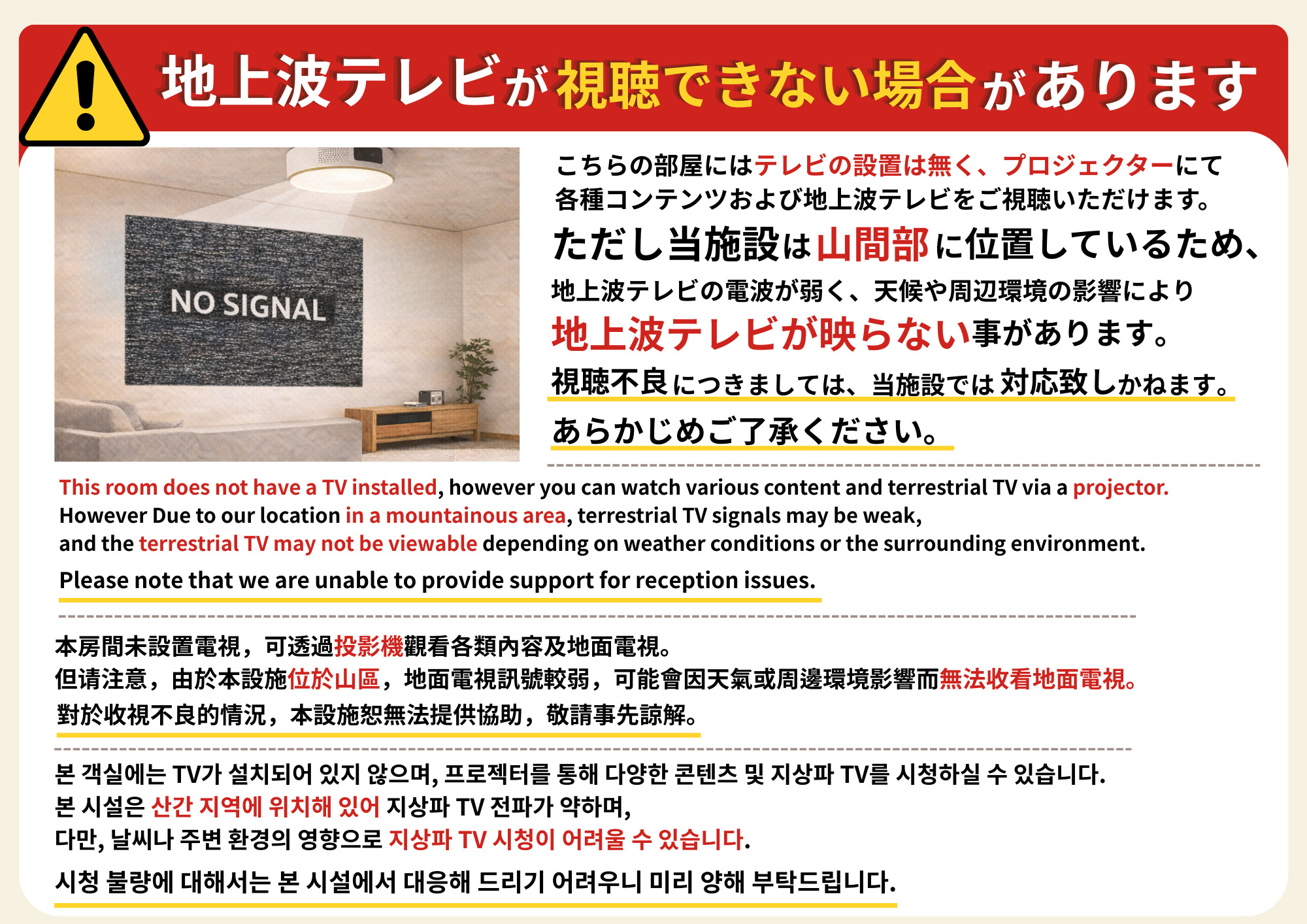 地上波放送に関して(プロジェクター)