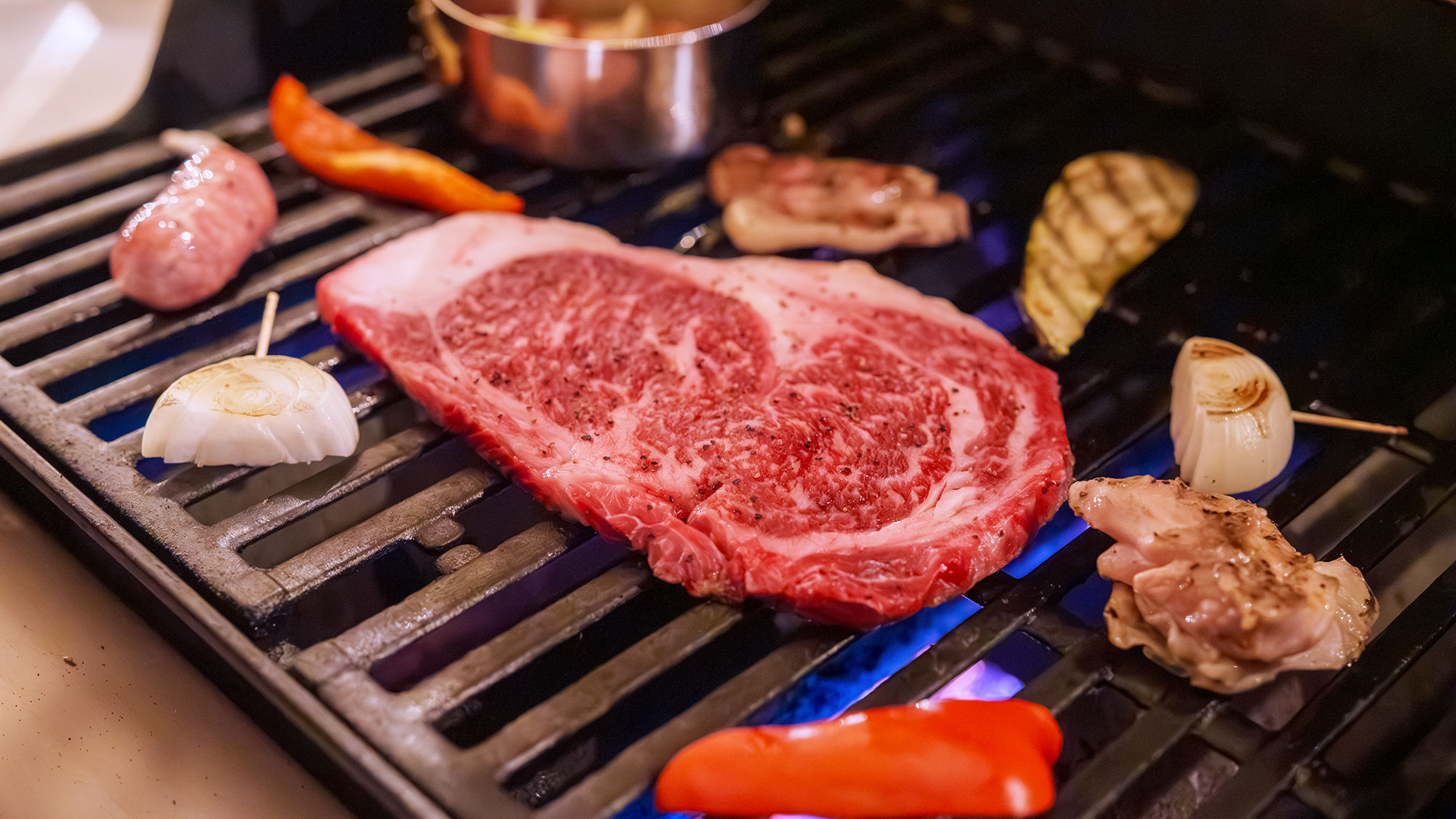 【夕食】コース仕立てのBBQ・一例