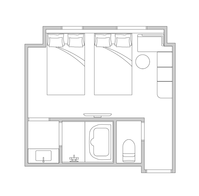 【トリプルルーム 1室3名様】基本プラン（素泊まり）※添い寝お子様（小学生以下）２名様まで