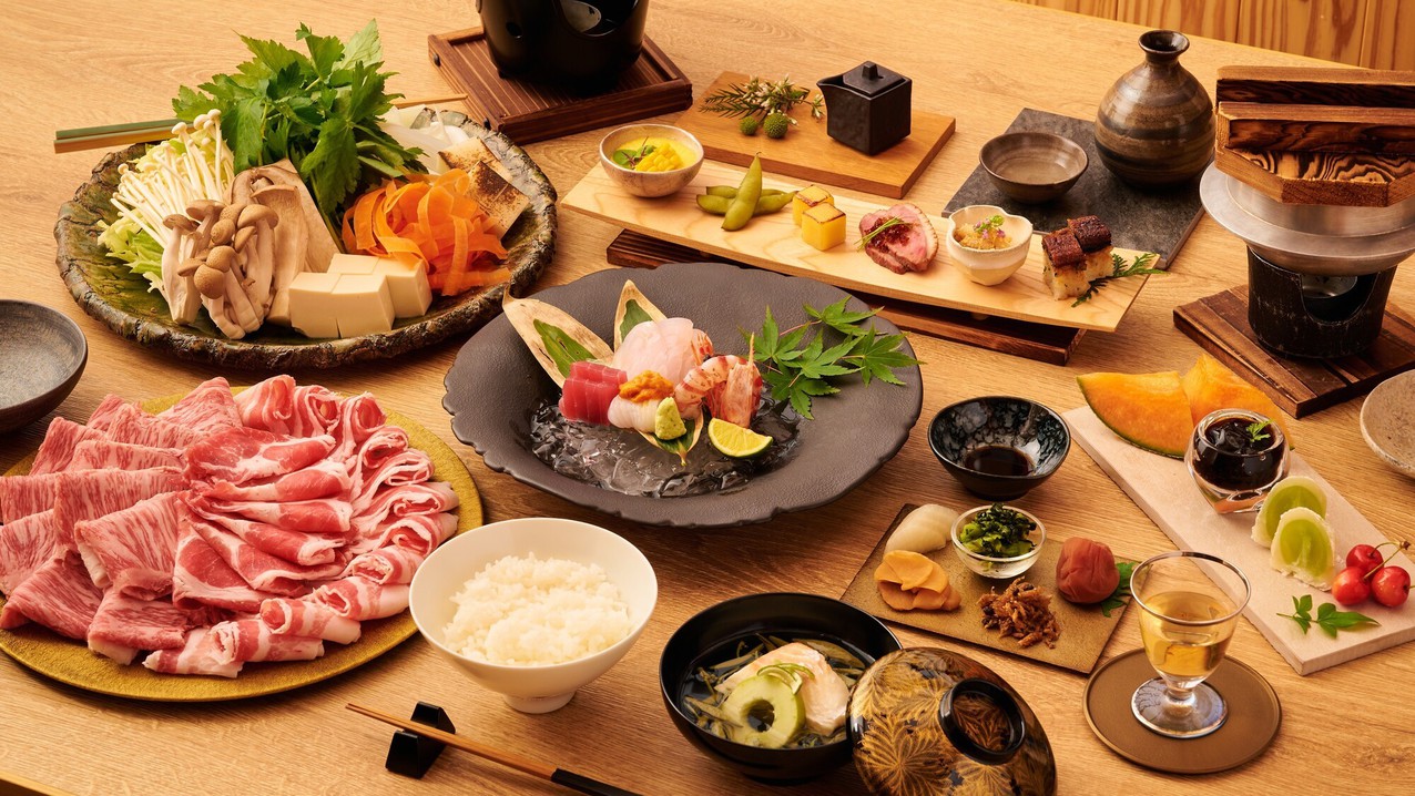 【南の宝箱　鹿児島】食事無料グレードUP＆ワンドリンク！黒毛和牛×黒豚食べ比べしゃぶしゃぶ懐石プラン
