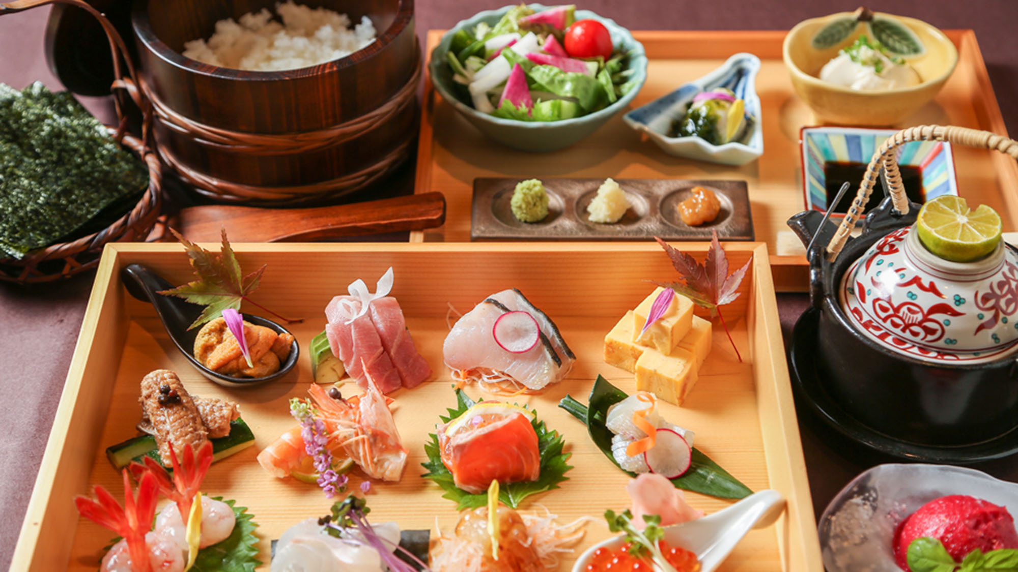 ・手巻き寿司　福井の海の食材をギュッと！目にも楽しい海鮮たち