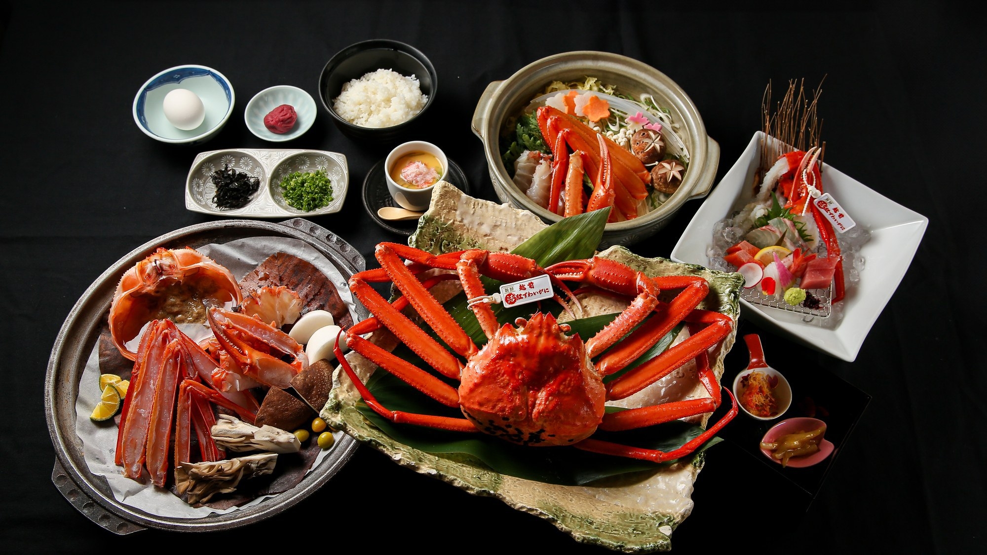 【1泊2食付・越前紅ズワイ蟹フルコース】上質なカニをフルコースで贅沢に堪能。