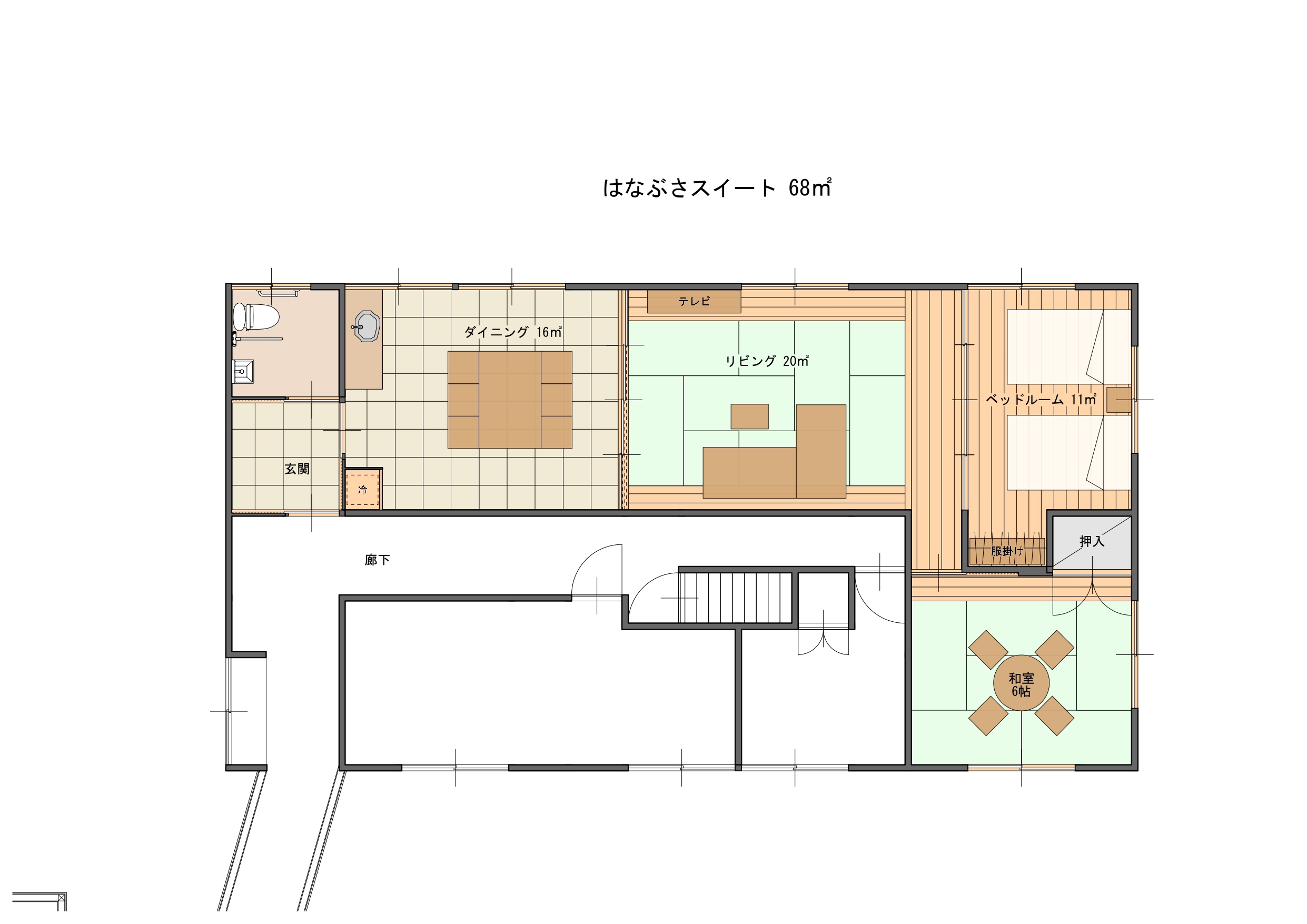 はなぶさスイートルーム　間取り図