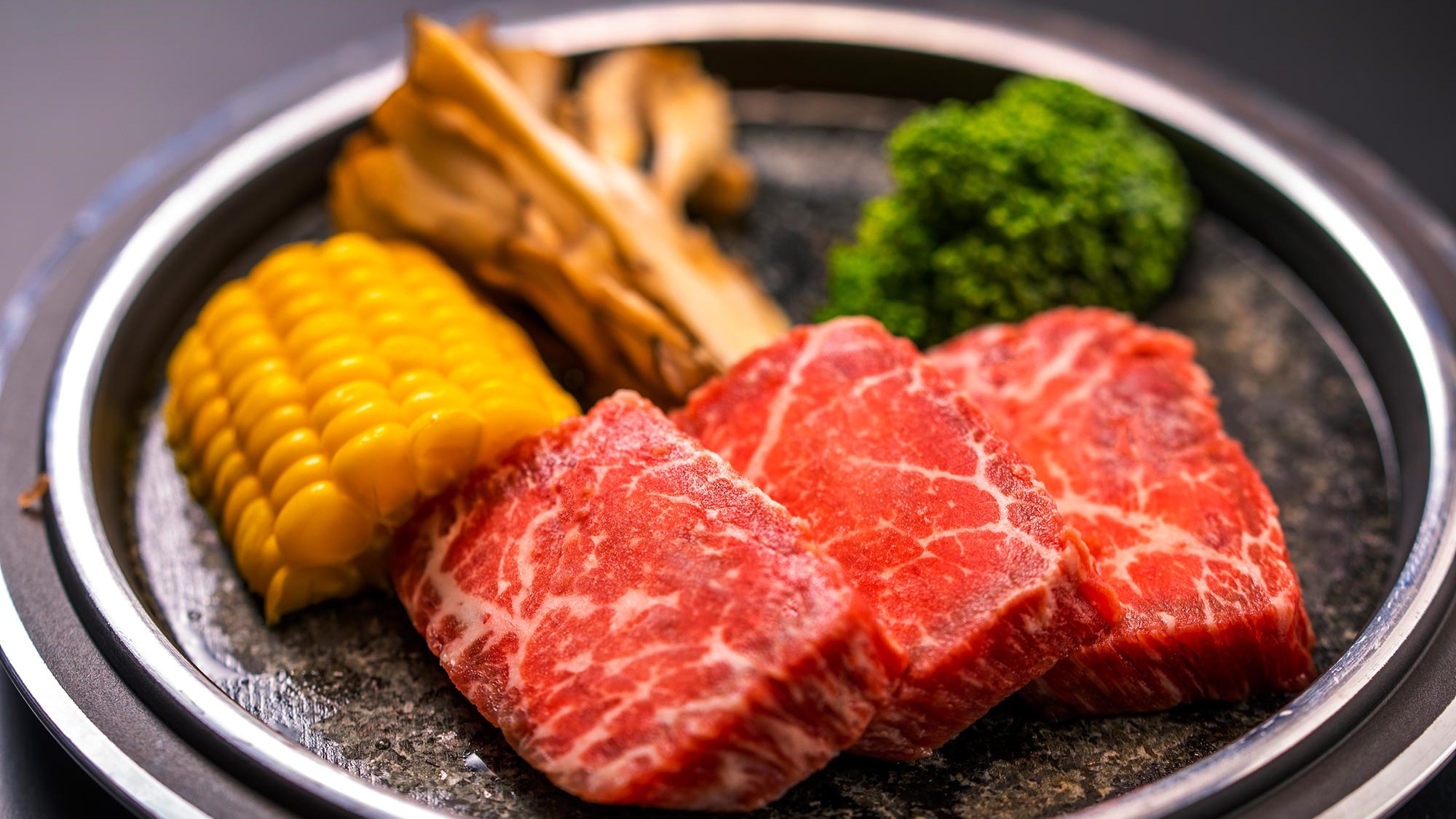 宮崎牛の石板焼き