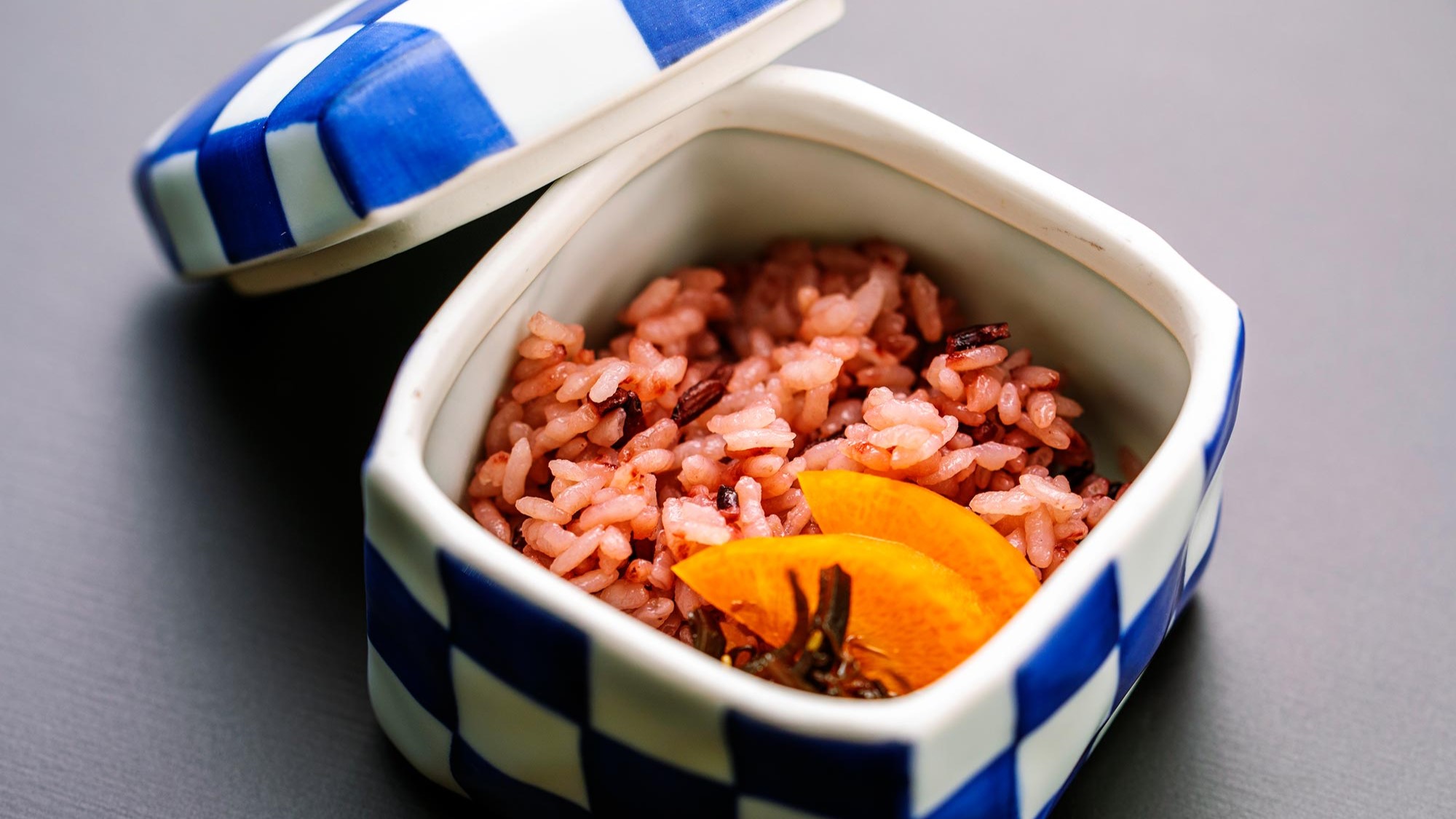 古代黒米御飯です