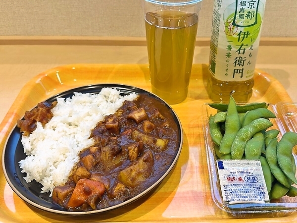 ※※【生ビール付夕食付】いろいろあるね。頑張るぞ！ゴロゴロチキンカレー＆枝豆＆お味噌汁　限定数ご用意