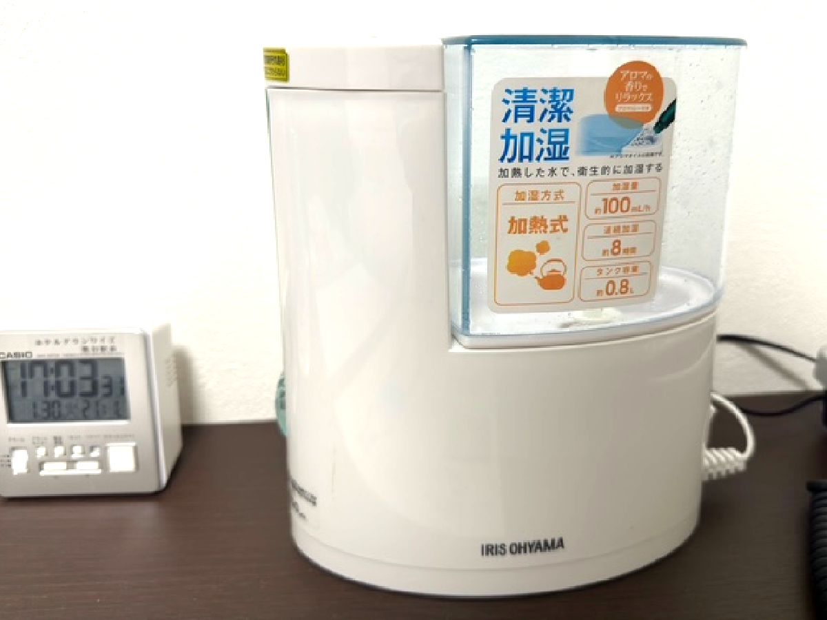 全室　プラズマクラスター空気清浄機加湿機能付きですが　簡単な加湿器もご用意