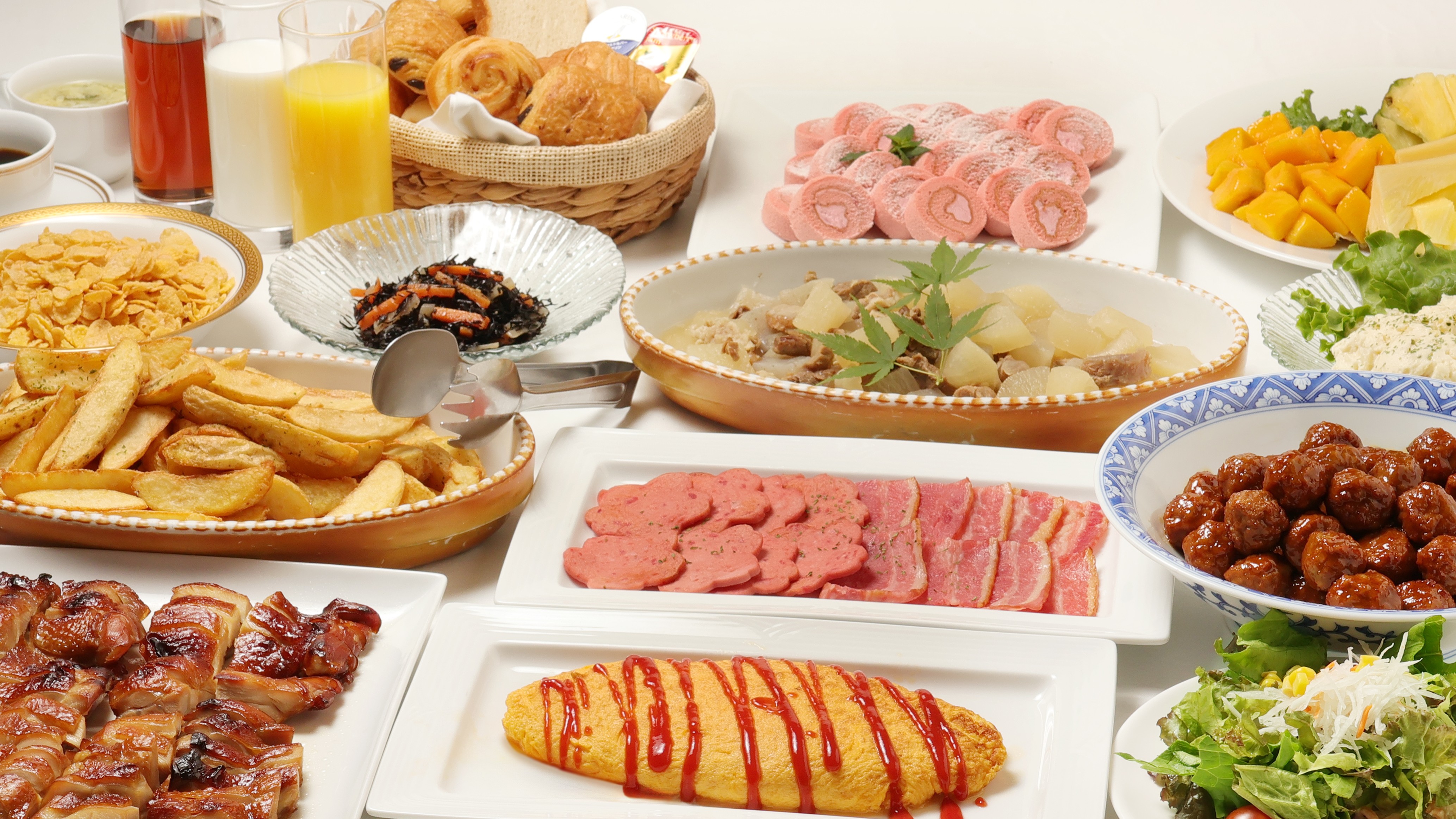 ＜朝食バイキング＞