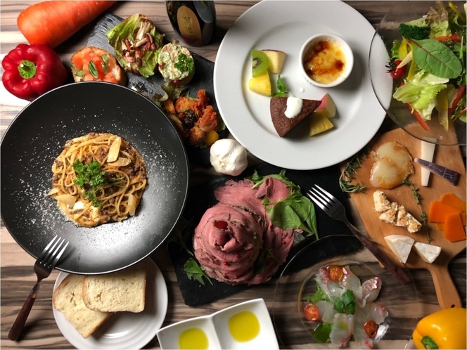 【LUCIO】広島産オリーブオイルや大野産牡蠣など地場産物の素材や世界のチーズなどのこだわりの食材が