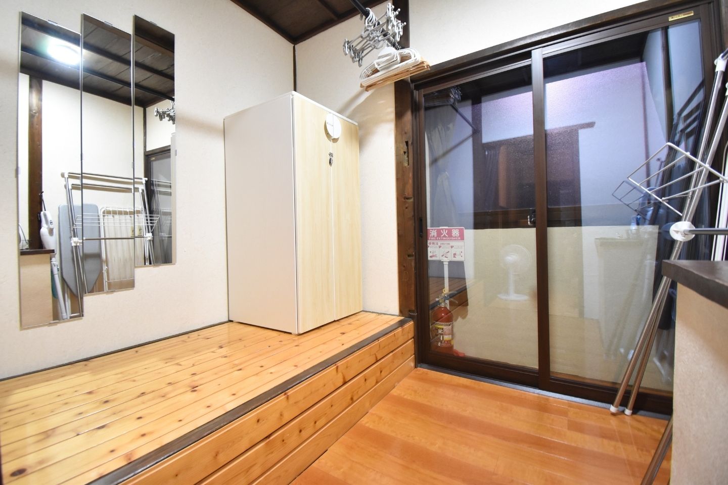 物干し、荷物置きスペース