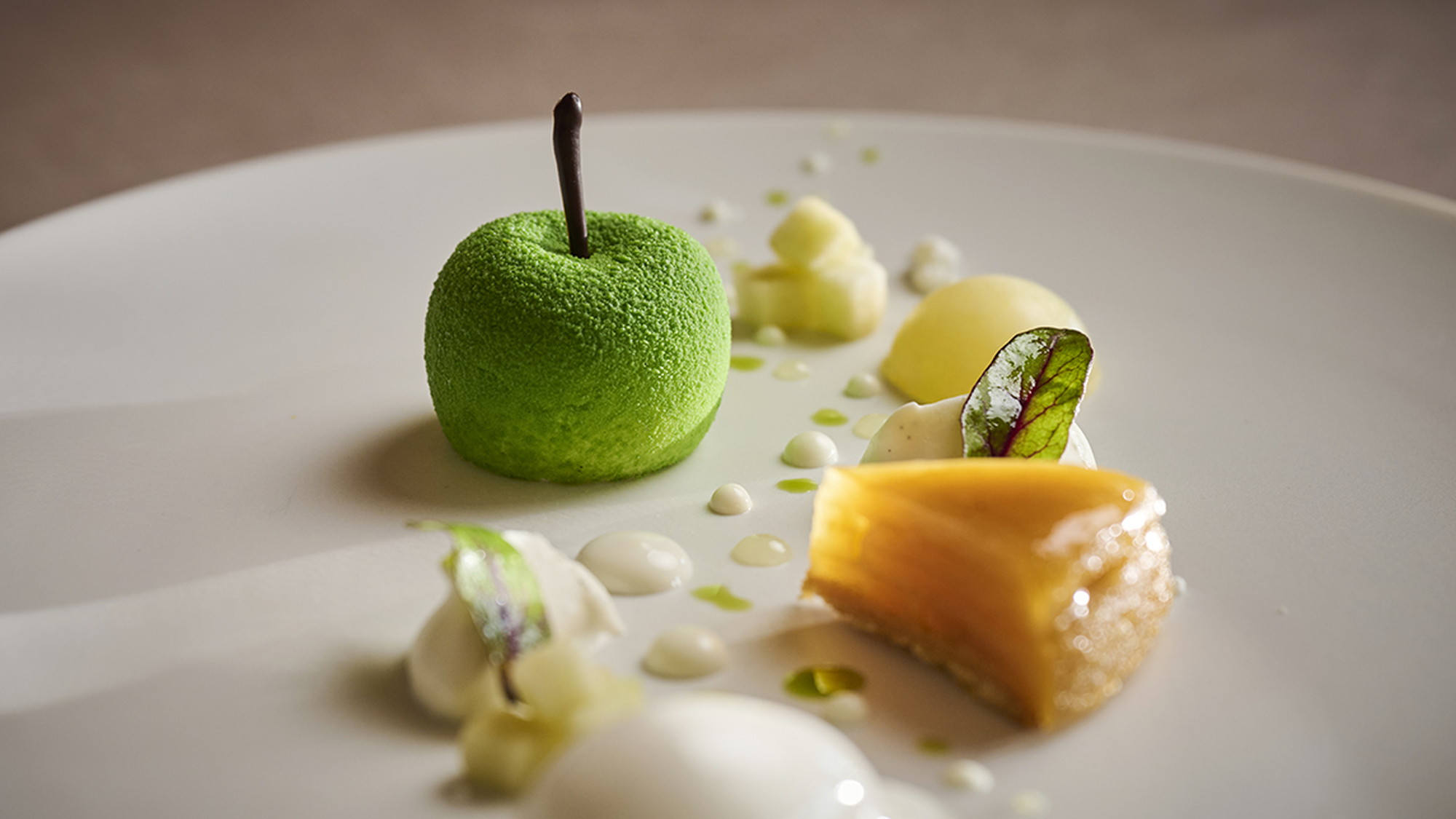 【夕食一例】コースの最後を締めくくるのに相応しい絵画のような美しいデセール