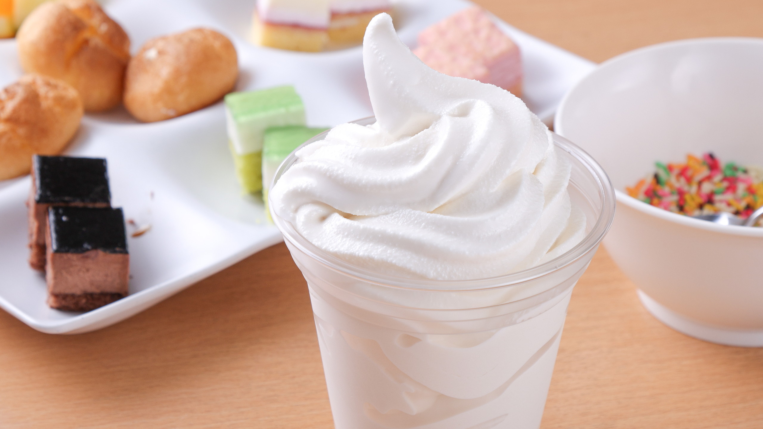 朝食ビュッフェ　ソフトクリーム