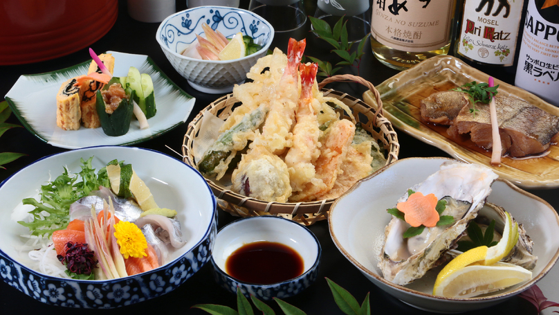 旬の食材を調理でおもてなし♪うしおの渾身のスタンダード料理【1泊2食付き】