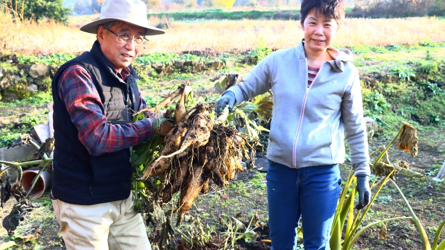 【女将・旦那】丹精こめてつくった野菜を女将が料理します♪