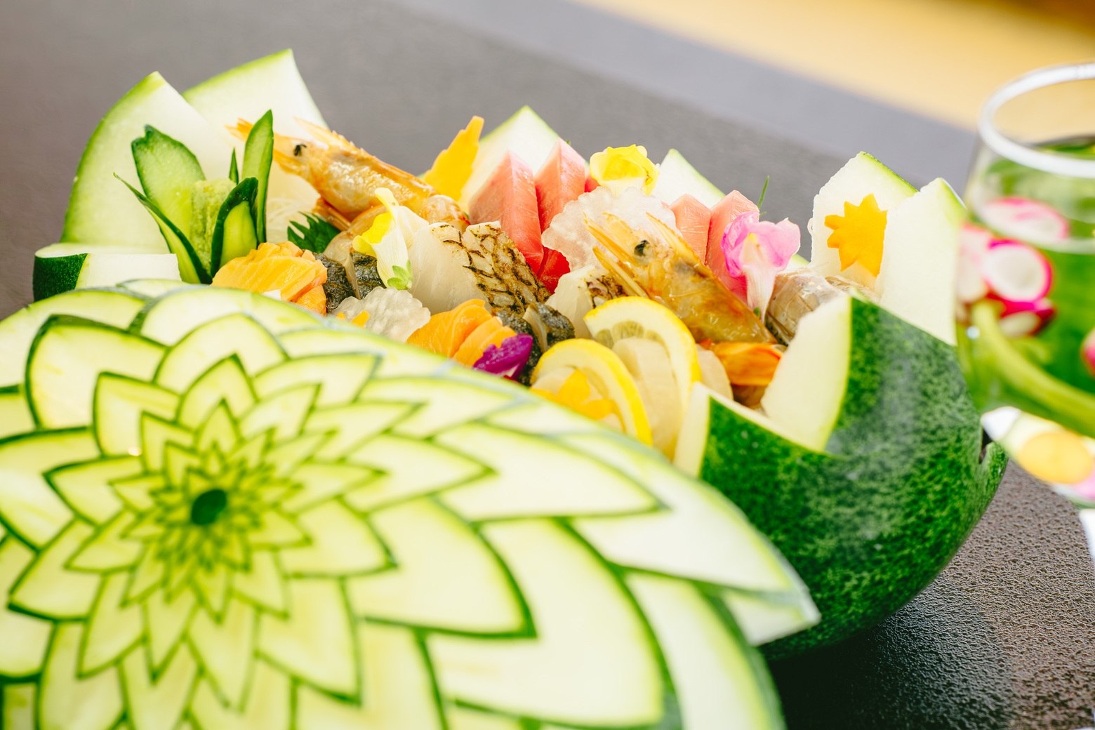 ◆部屋食　プレミアム記念日◆オリジナル細工お造り・グラスワイン特典付【　いわて牛コース　】