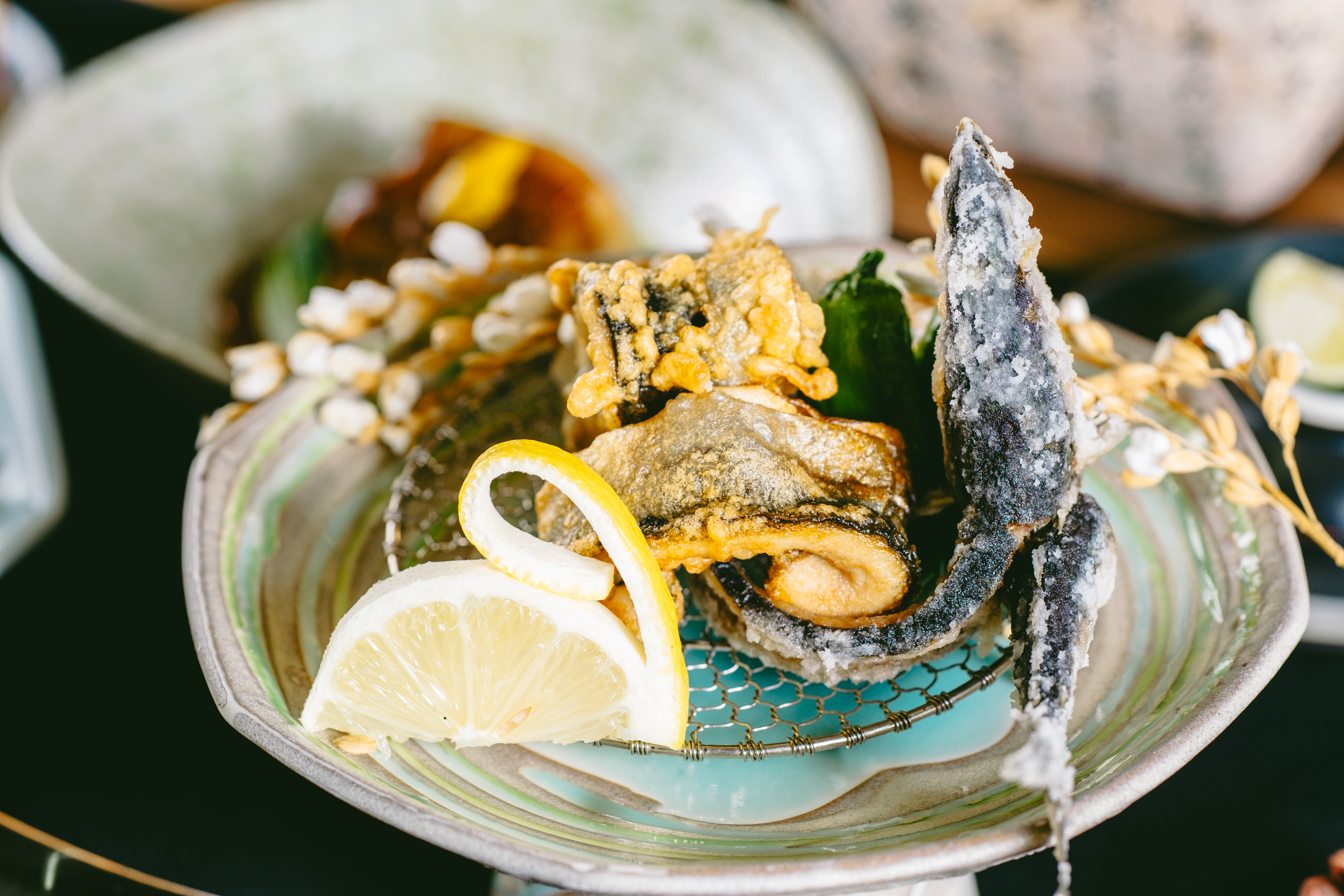 料理長おすすめ【前沢牛特選コース】秋刀魚の竜田揚げ