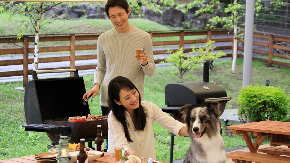 【BBQ×SALE】≪ドリンクセット付き≫愛犬と夏のBBQ旅行を北軽井沢で＜●BBQ＞
