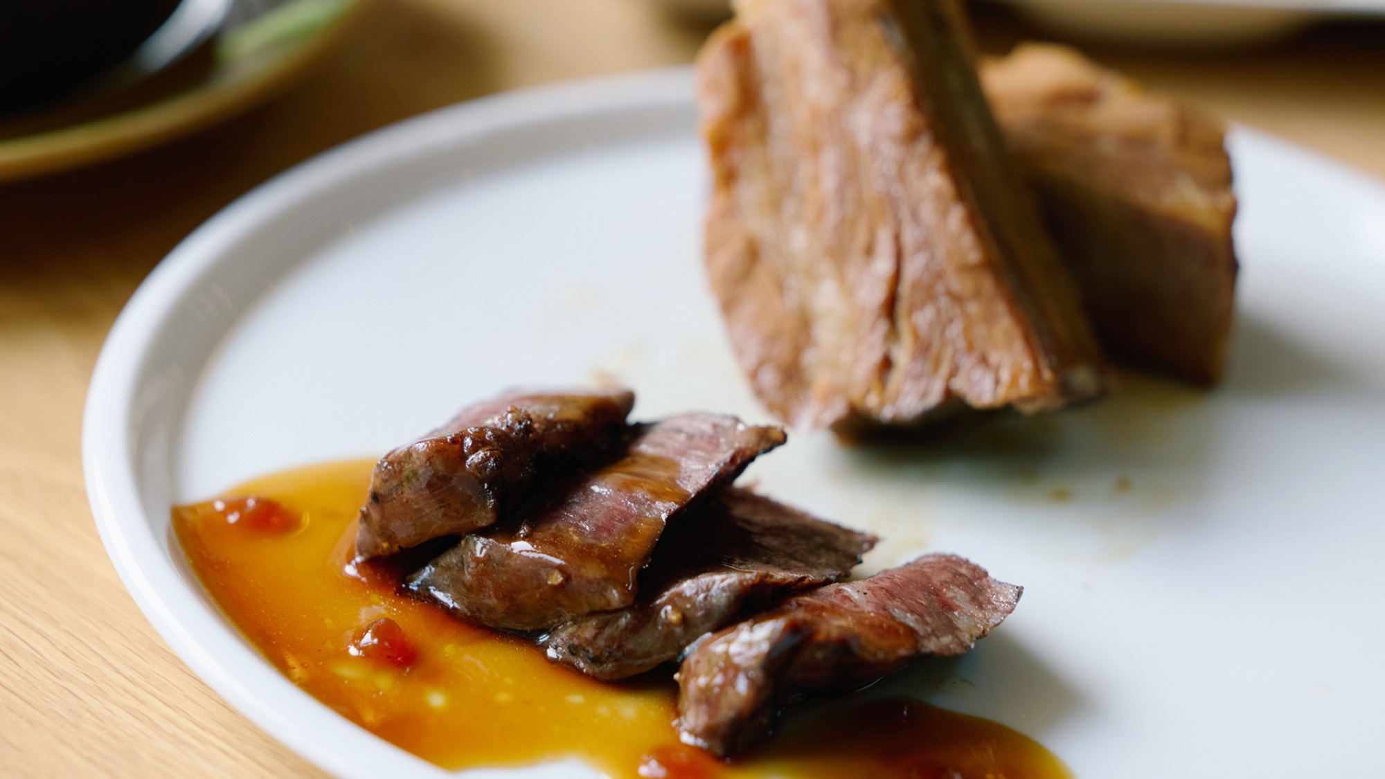 【ご夕食】和牛のグリルと豚のスペアリブのダブルメイン