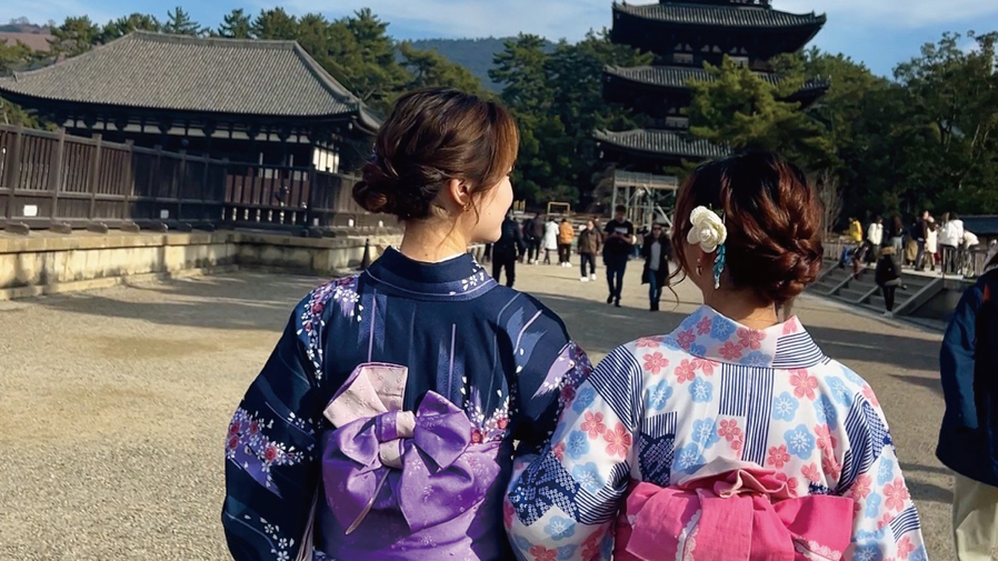 【着物で巡る古都旅】和装で彩る特別なひととき｜「富士着物レンタル」着付け付きプラン