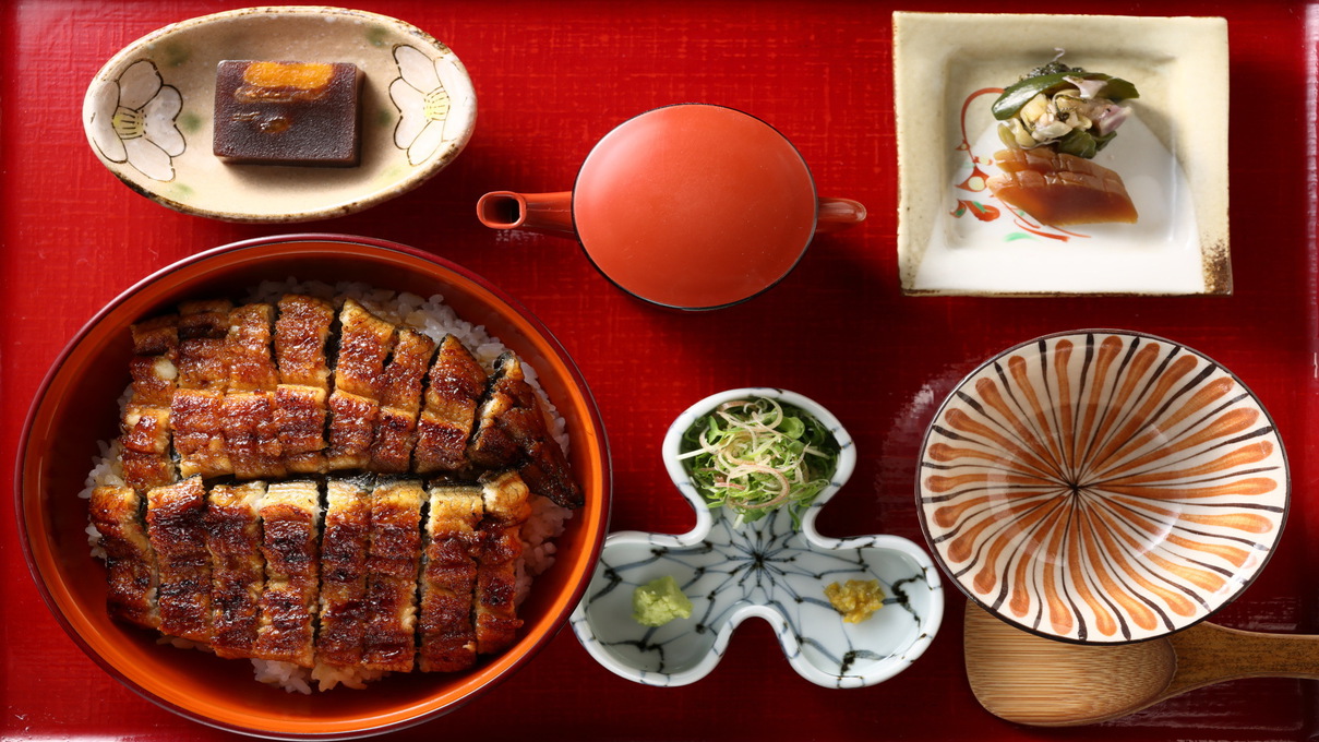 【朝・夕食付き】地焼きで味わう「鰻屋梅鉢」のまぶし御膳｜蒲焼・白焼から選べる夕食