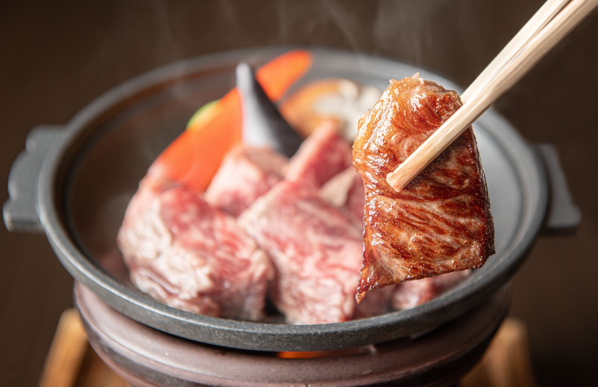 北海道産牛ロース陶板焼き